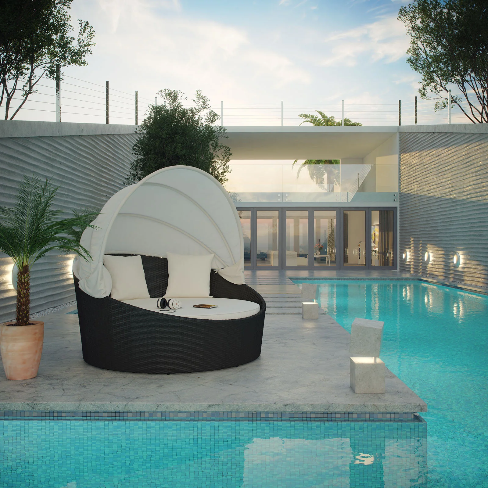 Modway Siesta Canopy Outdoor Patio Daybed - Image 26