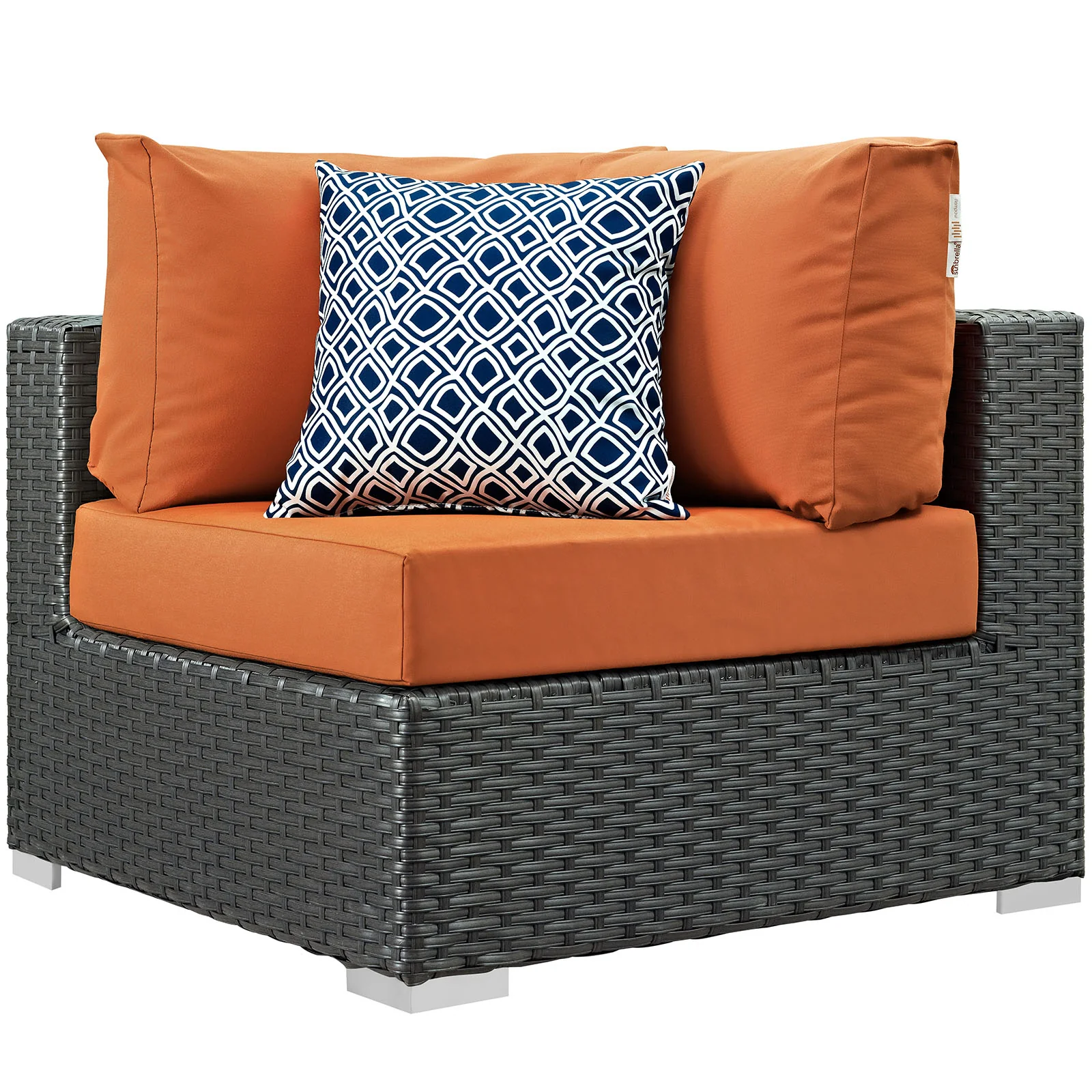 Modway Sojourn 7 Piece Outdoor Patio Sunbrella® Sectional Set - Image 3