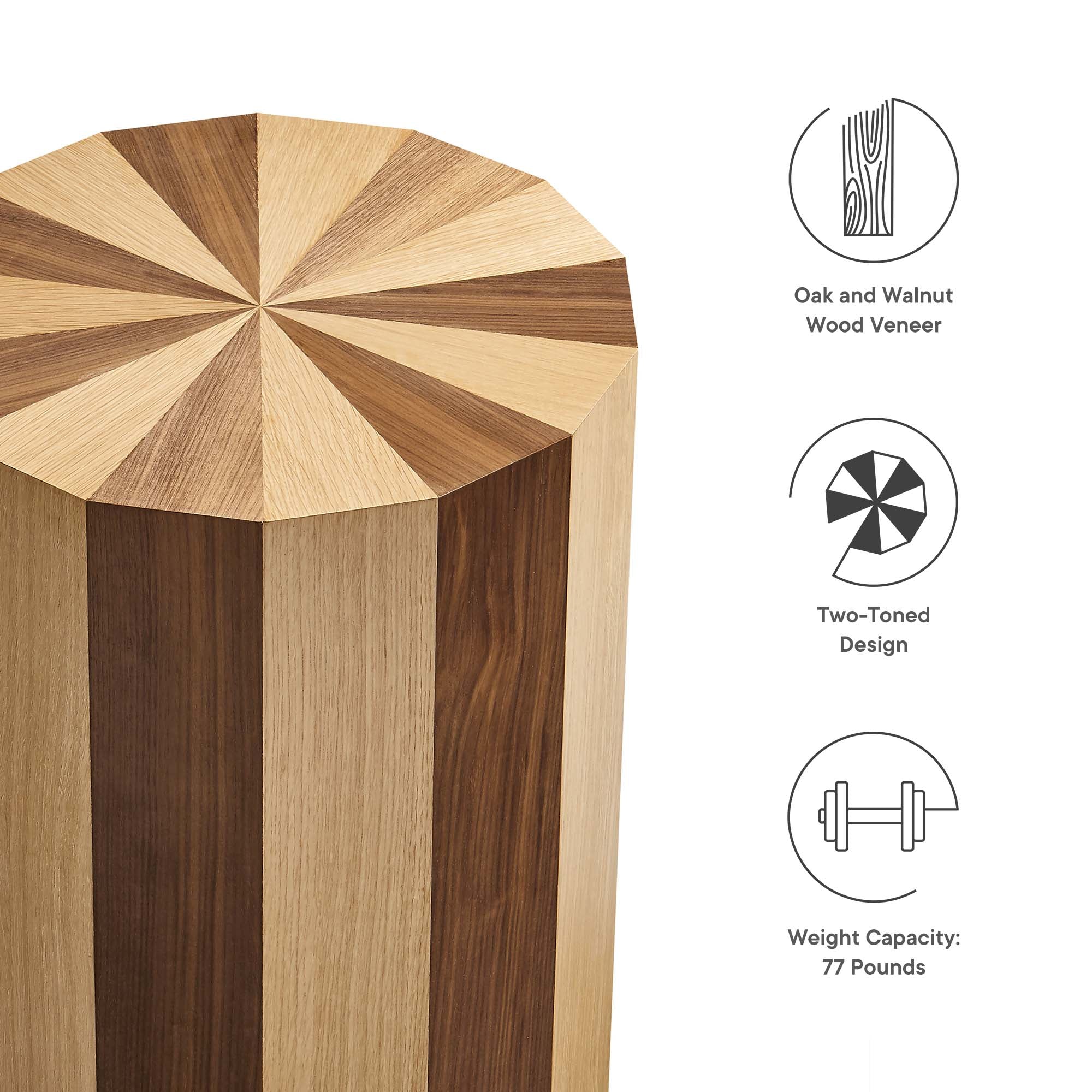 Modway Twirl Two-Toned Wood Veneer Side Table - Image 6
