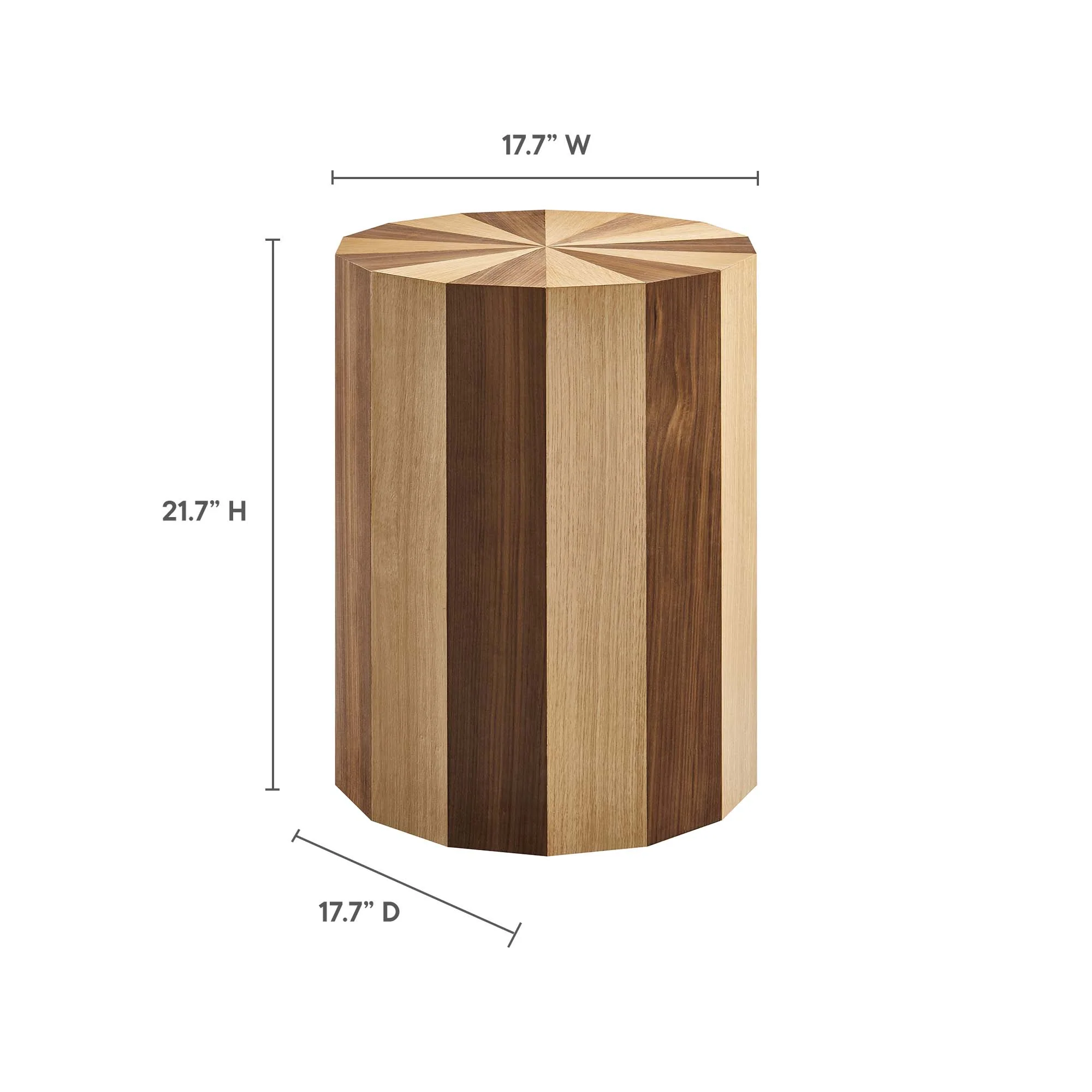 Modway Twirl Two-Toned Wood Veneer Side Table - Image 7