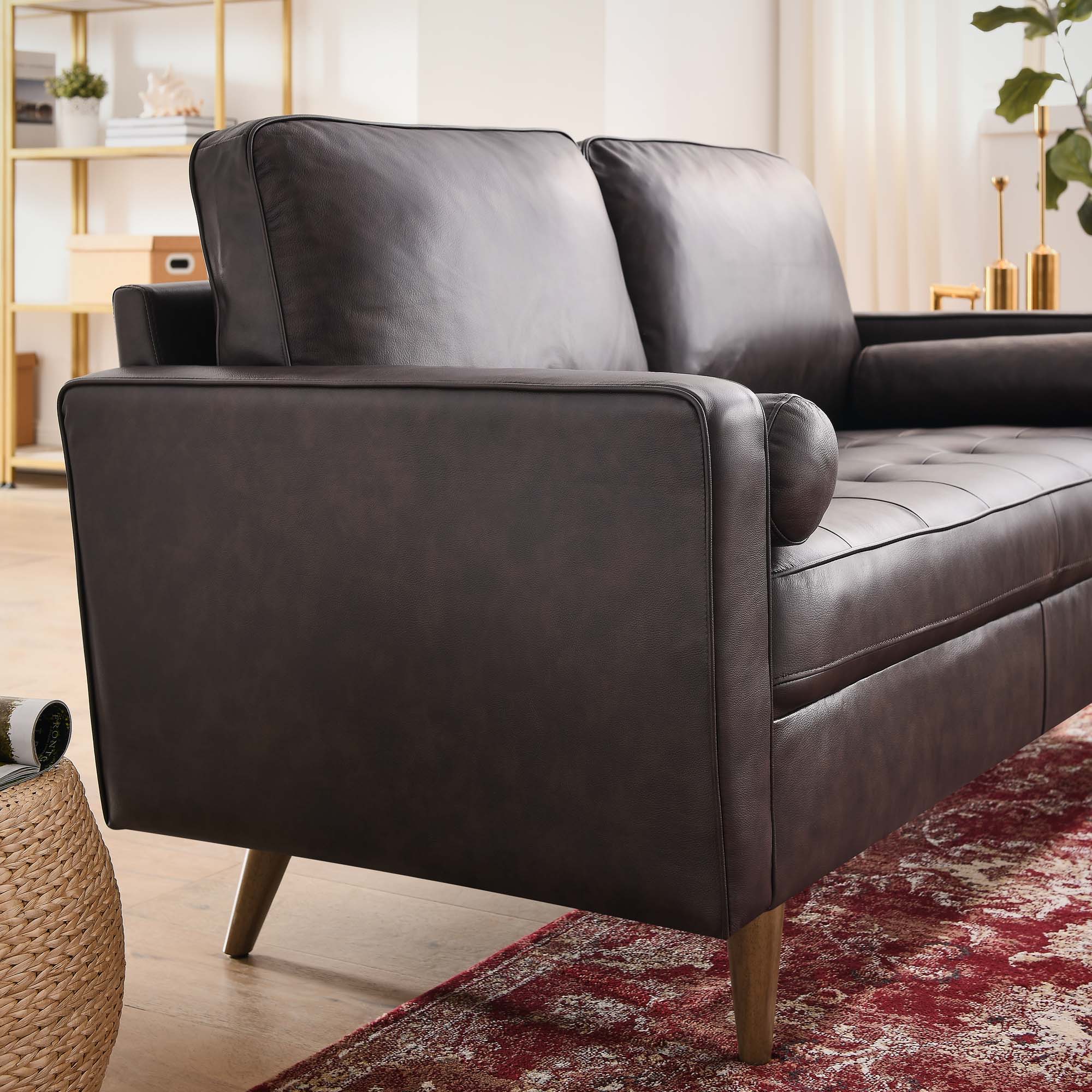 Modway Valour Leather Loveseat - Image 15