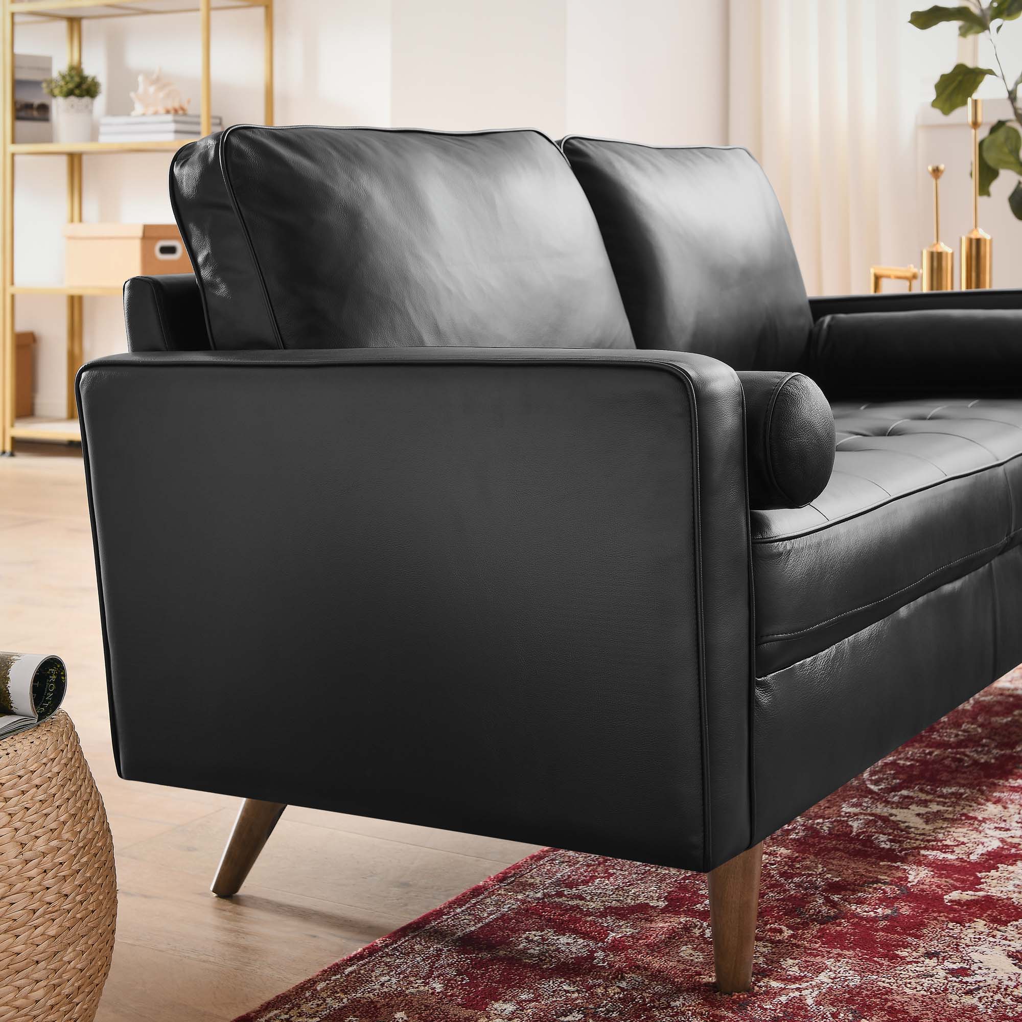 Modway Valour Leather Loveseat - Image 8