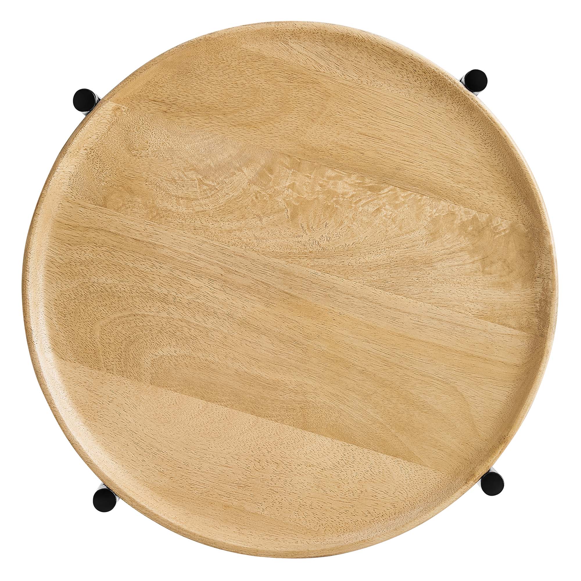 Modway Xilo Round Wood and Metal Side Table - Image 5