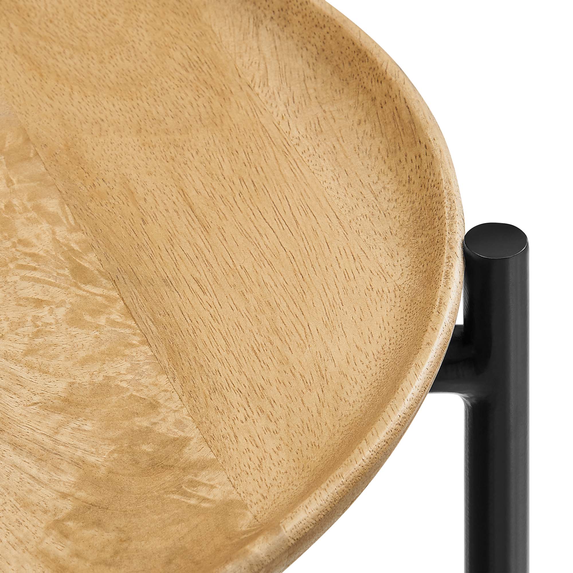 Modway Xilo Round Wood and Metal Side Table - Image 6