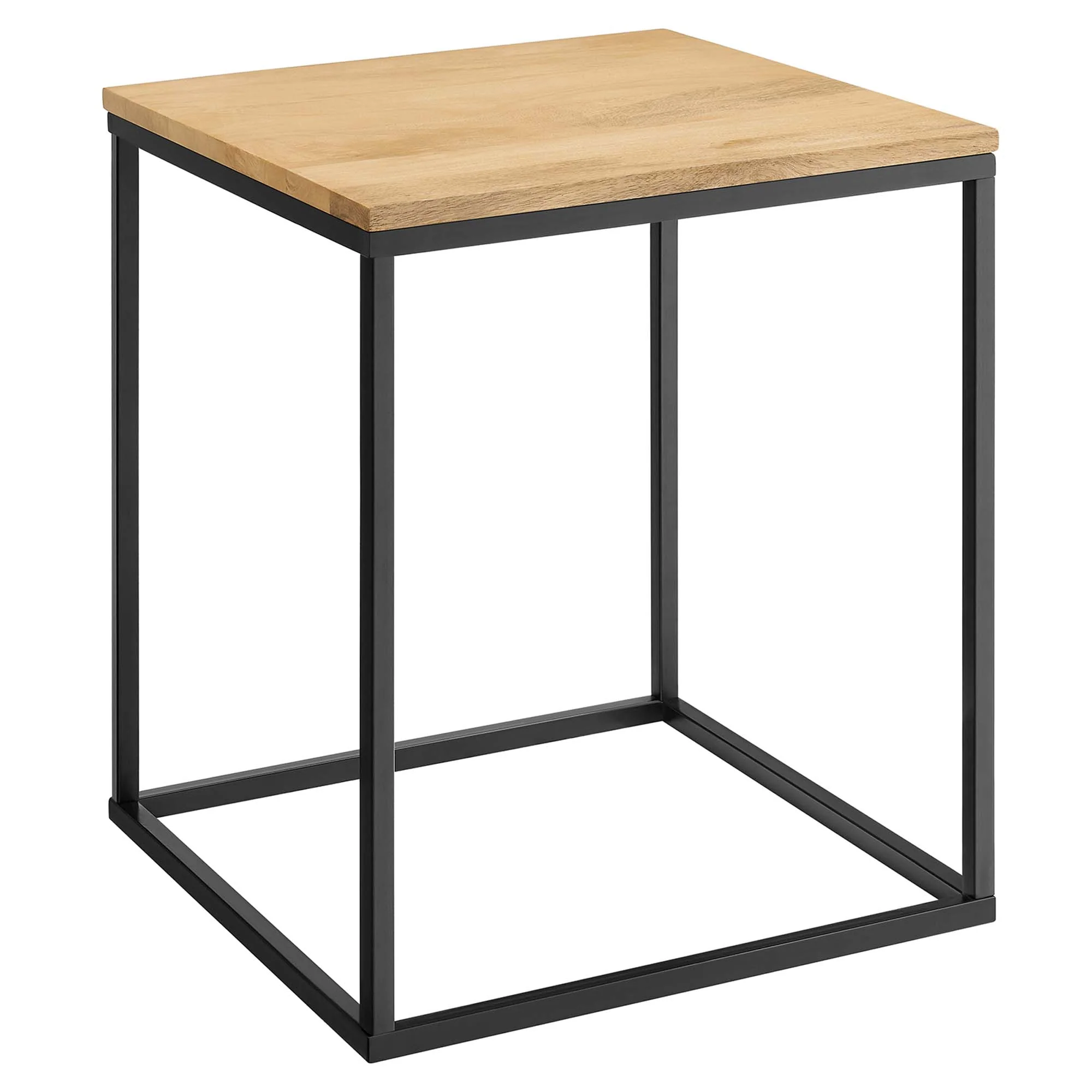 Modway Zora Square Wood and Metal Side Table - Image 2