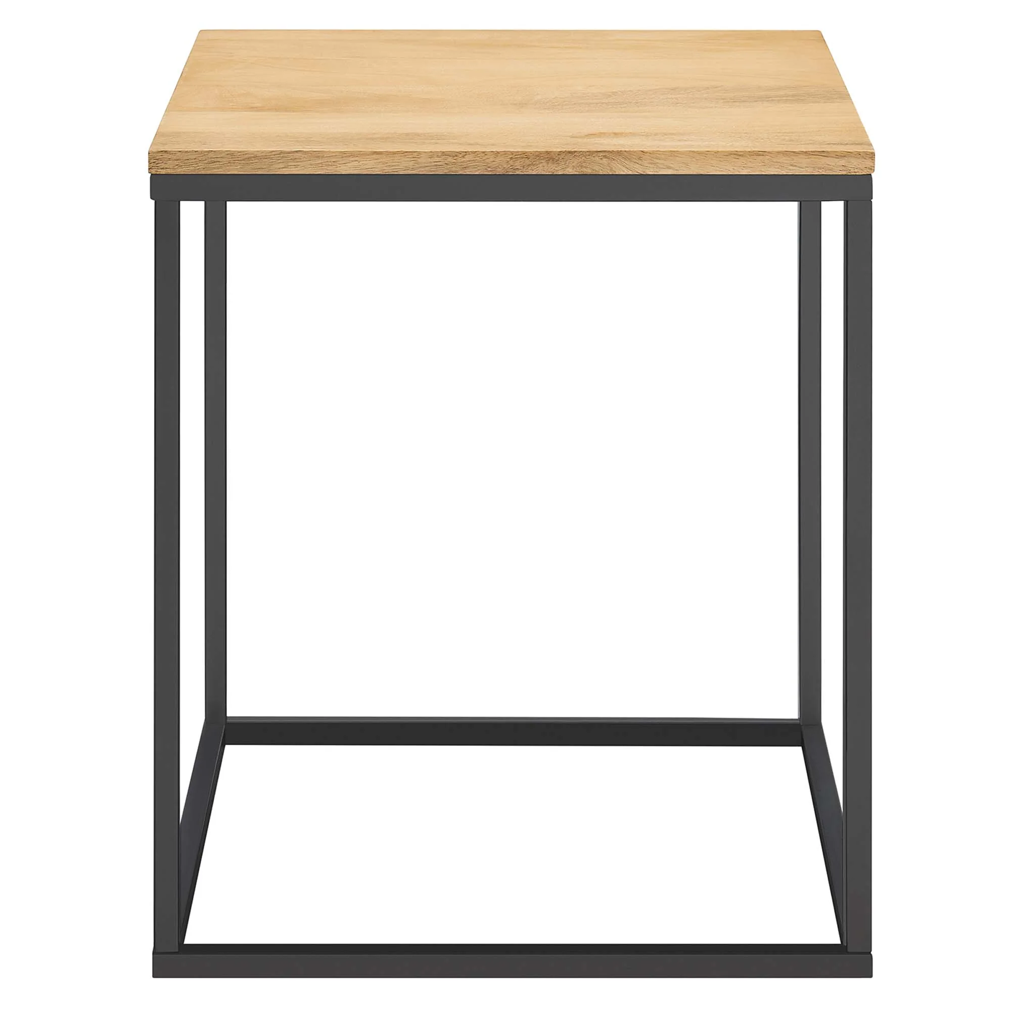 Modway Zora Square Wood and Metal Side Table - Image 3