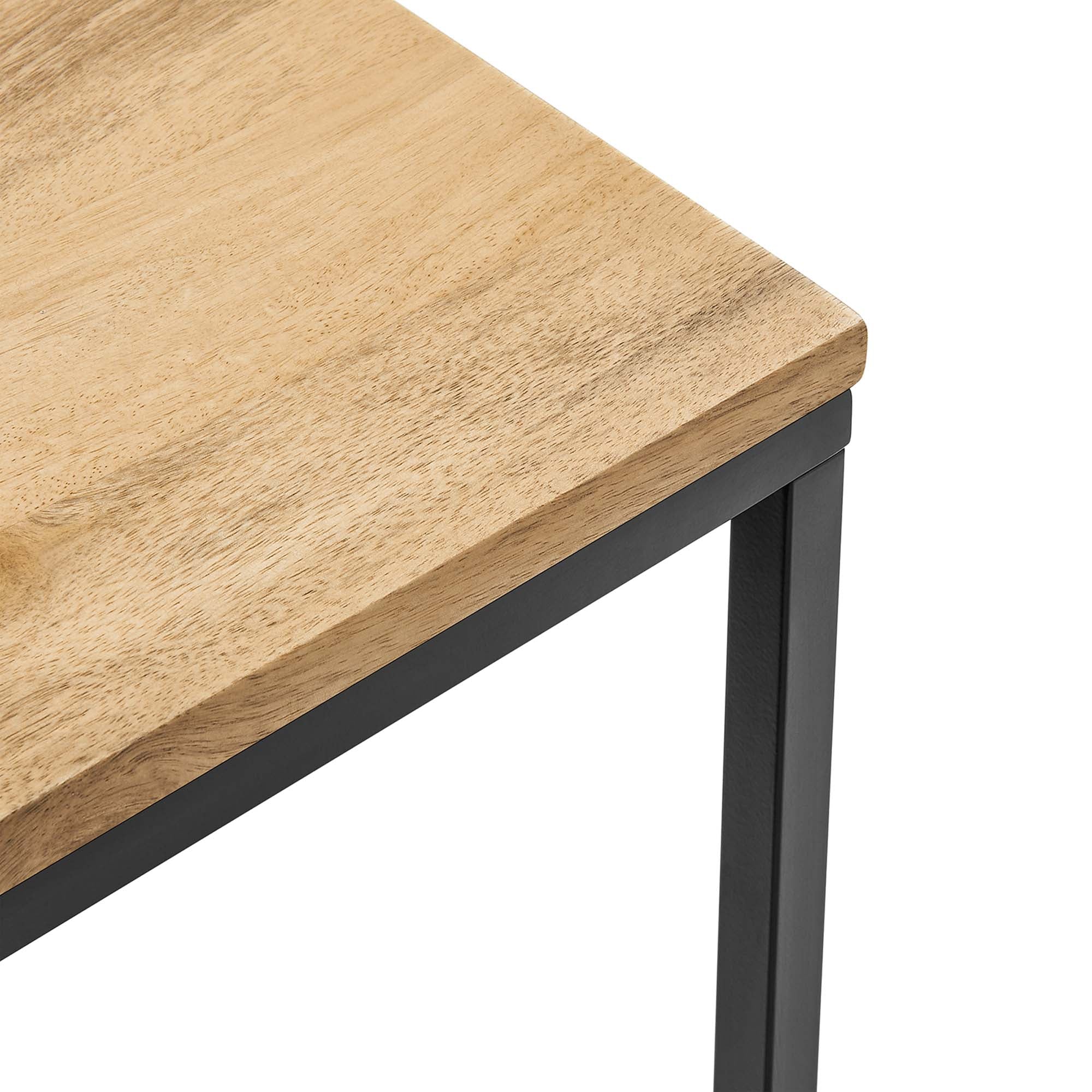 Modway Zora Square Wood and Metal Side Table - Image 6