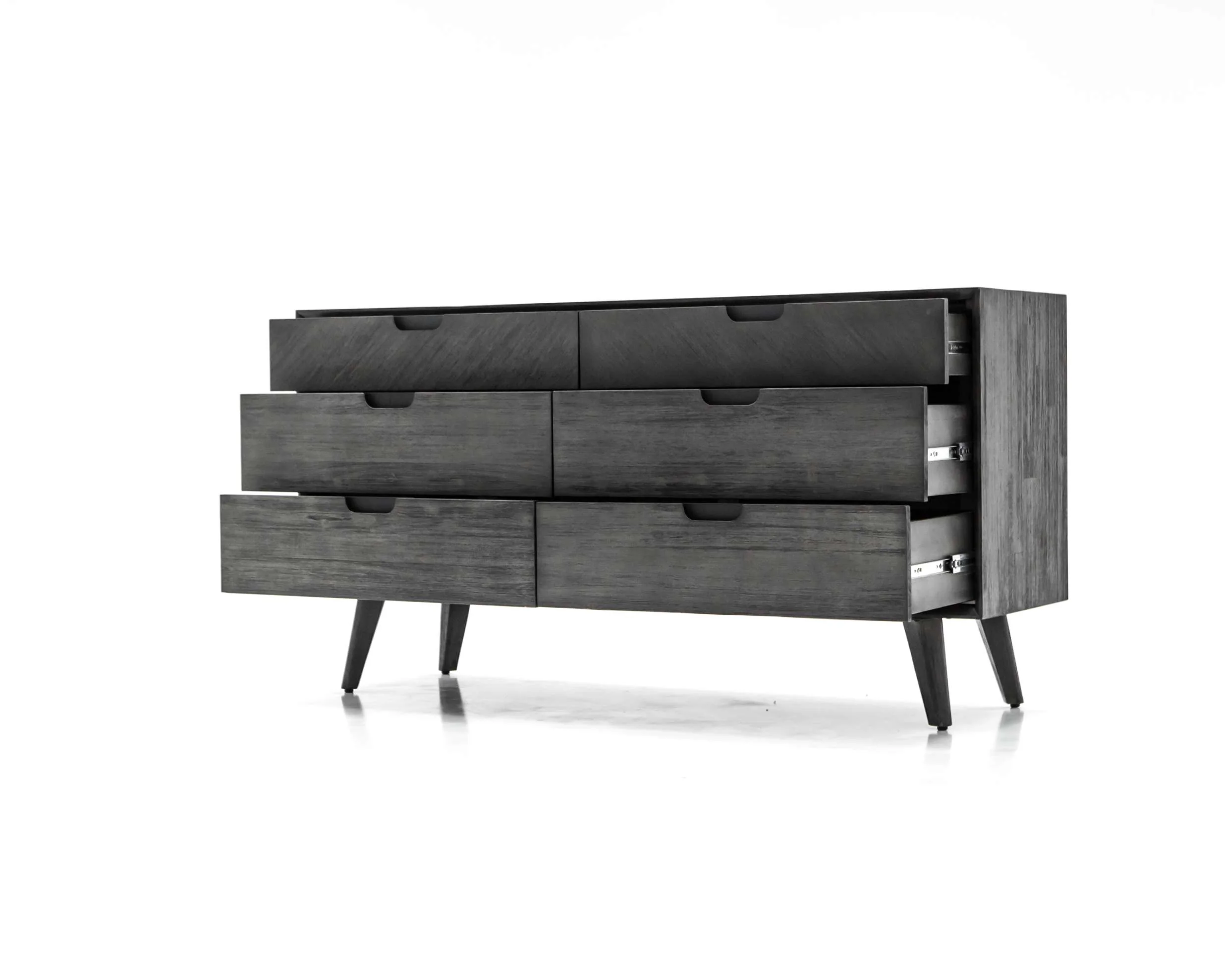 Mohave 4 Piece Acacia Queen Bedroom Set with Dresser and Nightstands By Armen Living - Image 7