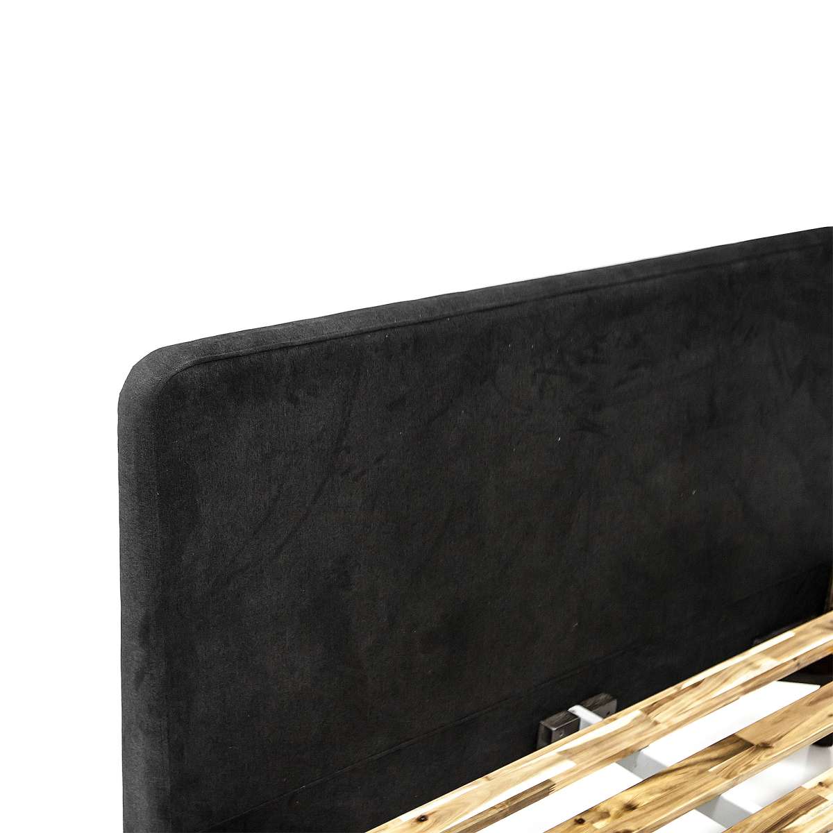 Mohave Mid-Century Tundra Gray Acacia King Platform Bed By Armen Living - Image 6