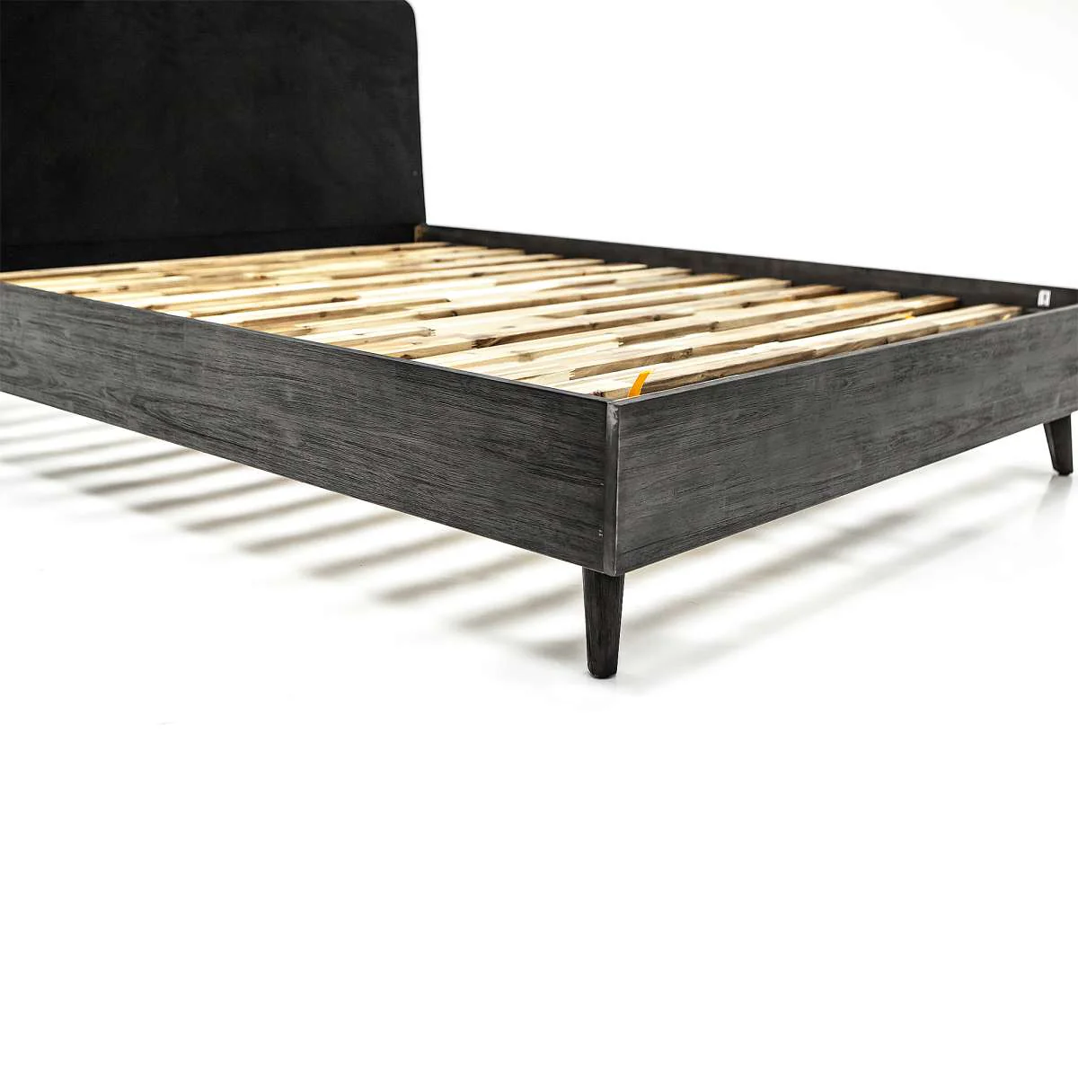Mohave Mid Century Tundra Gray Acacia Queen Platform Bed By Armen Living - Image 4