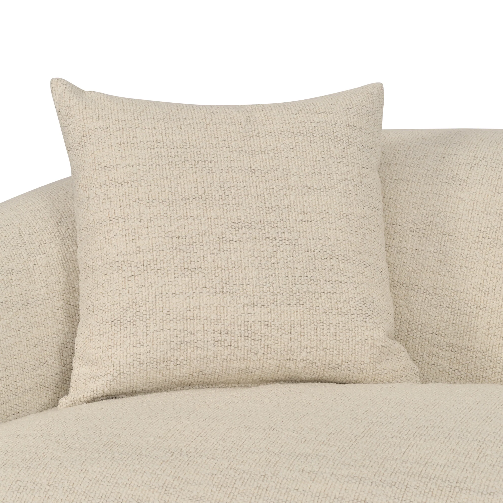 Molly 96.5" Upholstered Curved Sofa in Pearl By Armen Living - Image 5