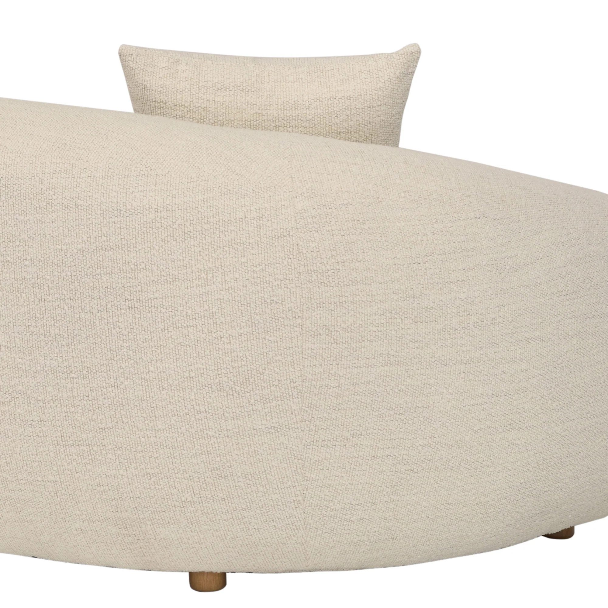 Molly 96.5" Upholstered Curved Sofa in Pearl By Armen Living - Image 7