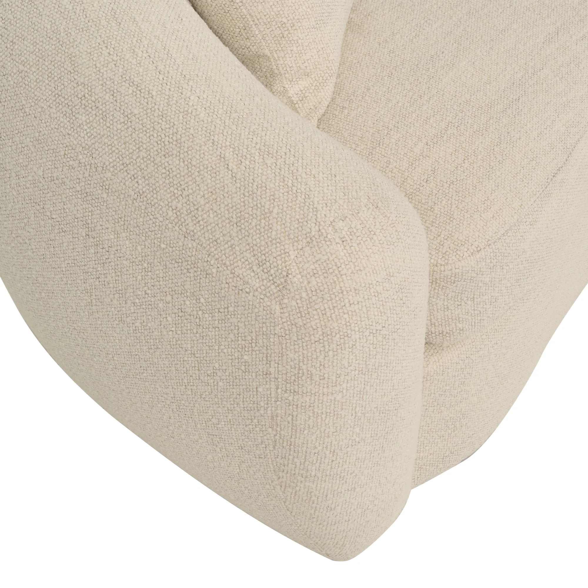 Molly 96.5" Upholstered Curved Sofa in Pearl By Armen Living - Image 9