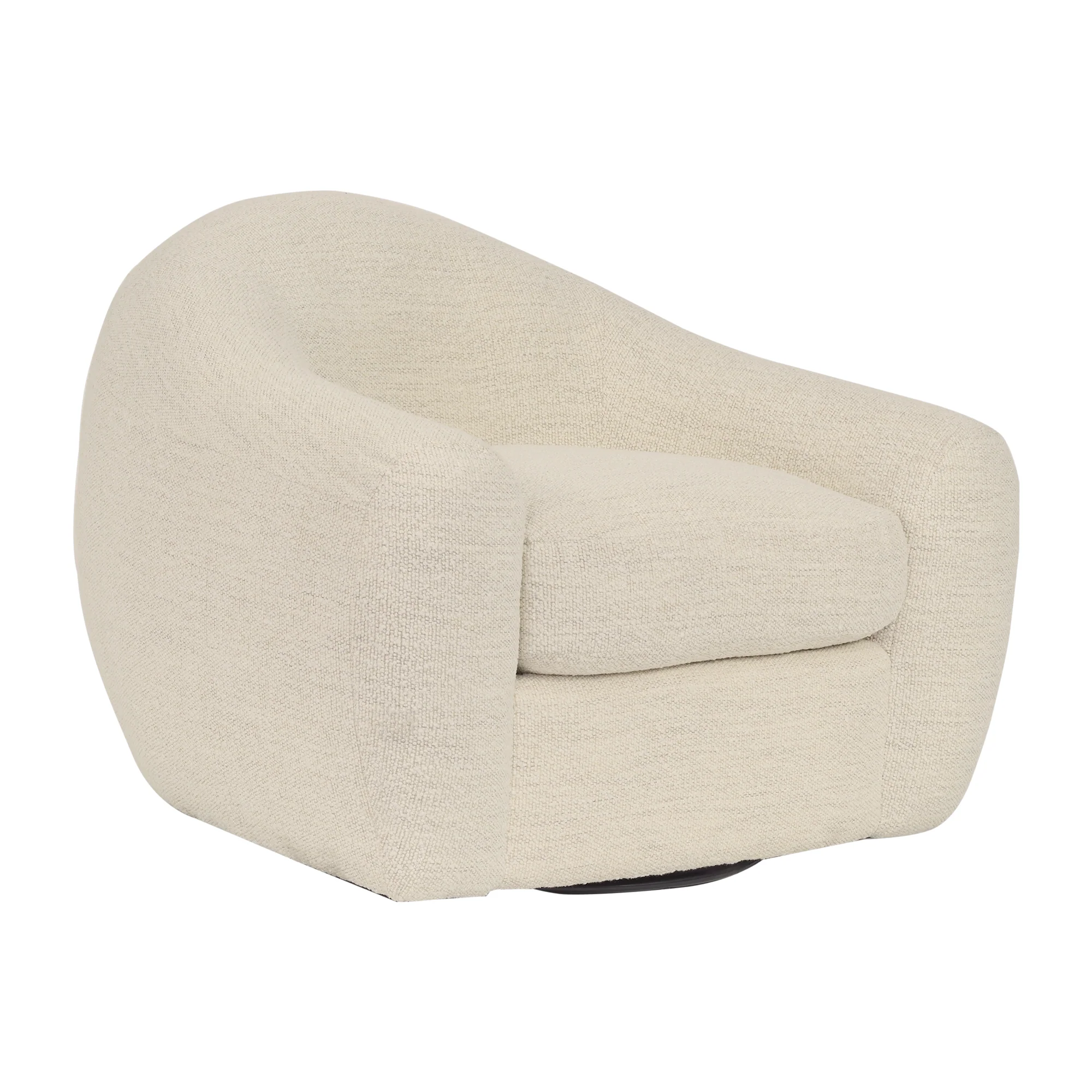 Molly Upholstered Swivel Accent Chair in Pearl By Armen Living - Image 2