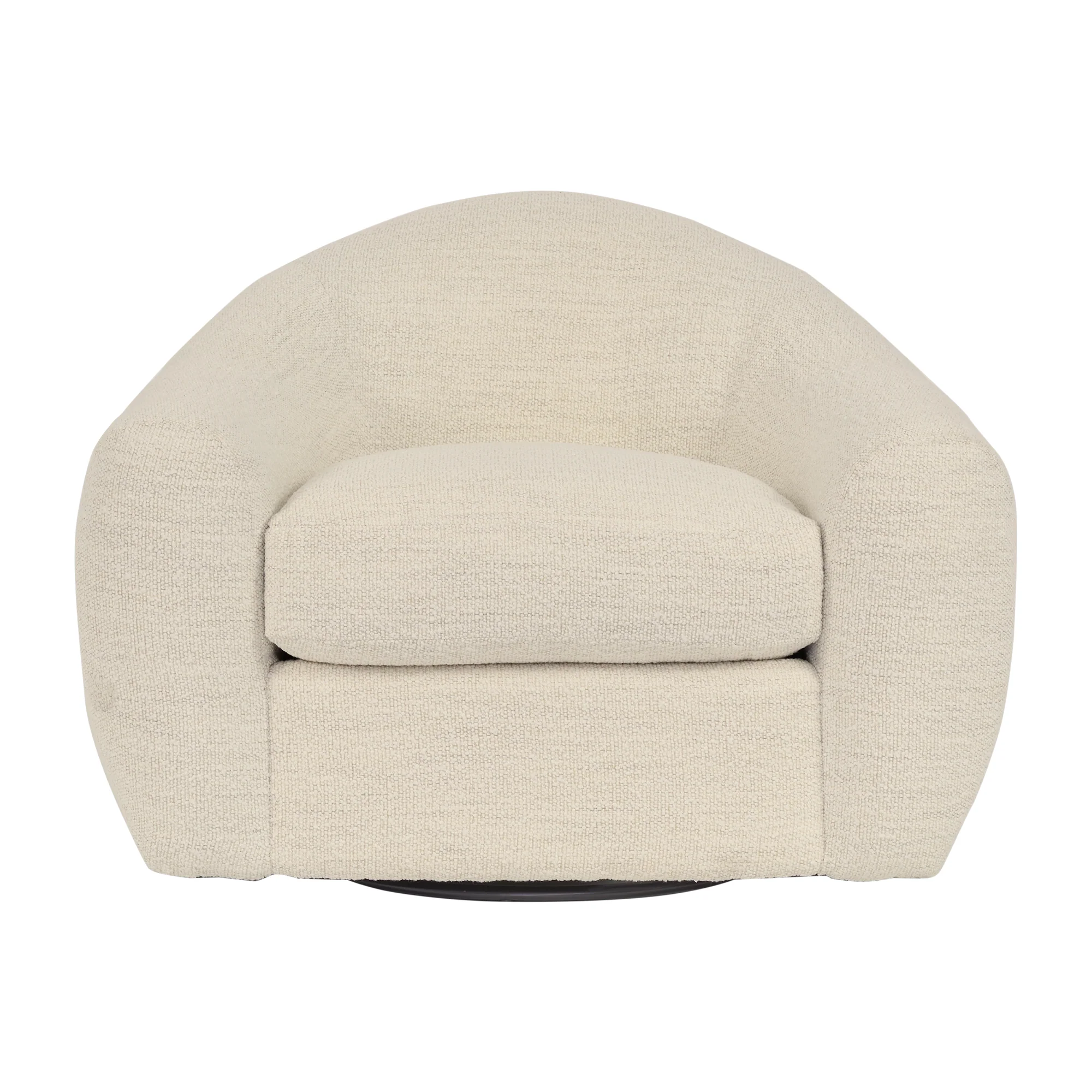 Molly Upholstered Swivel Accent Chair in Pearl By Armen Living - Image 3