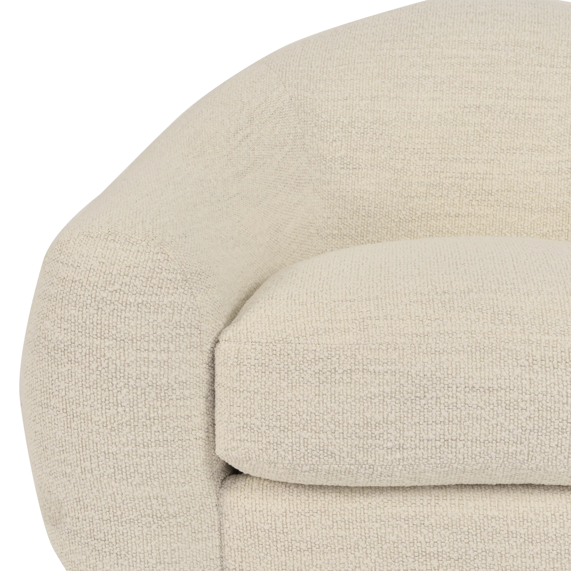 Molly Upholstered Swivel Accent Chair in Pearl By Armen Living - Image 6