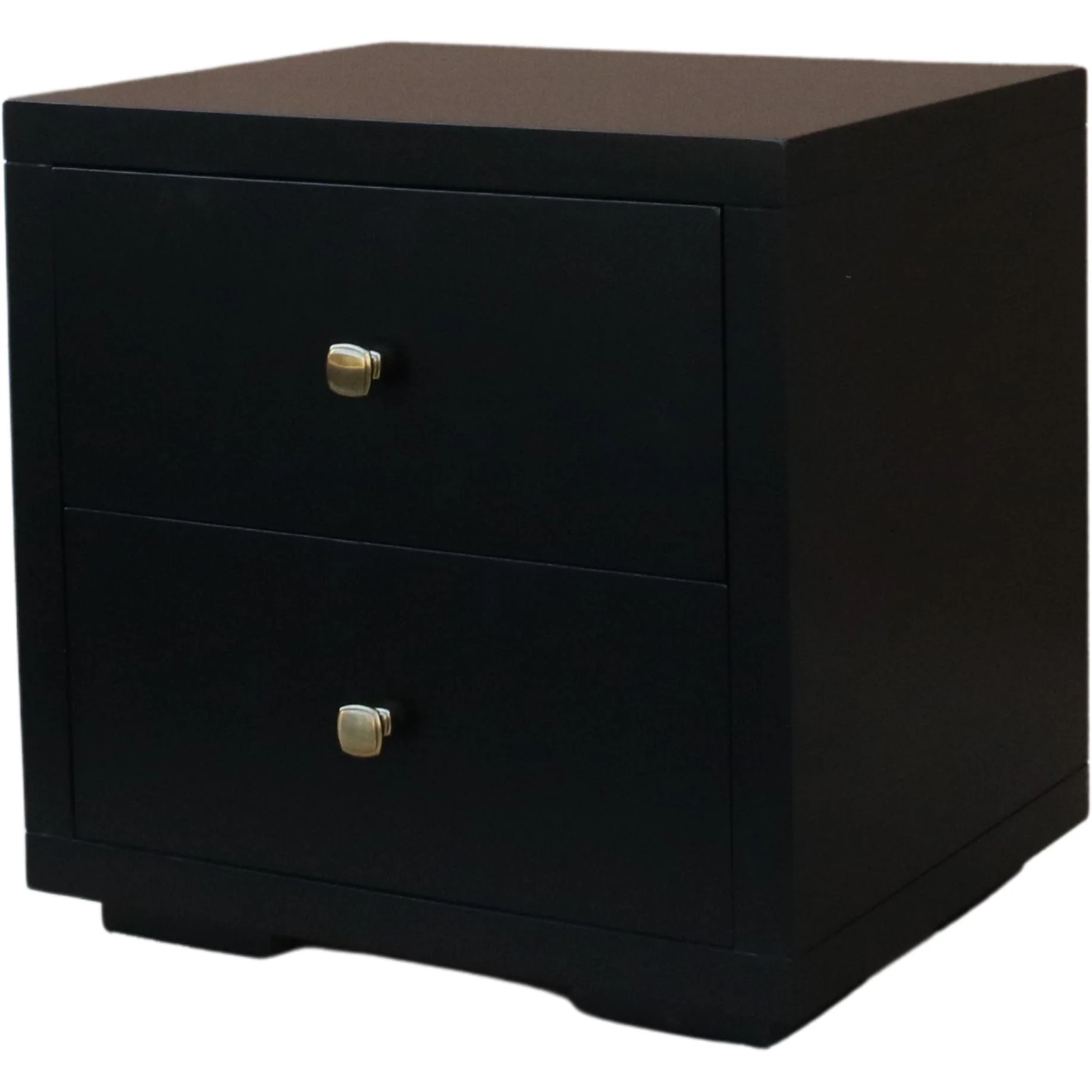 Moma Black Wood Platform Full Bed With Nightstand By Homeroots - Image 7