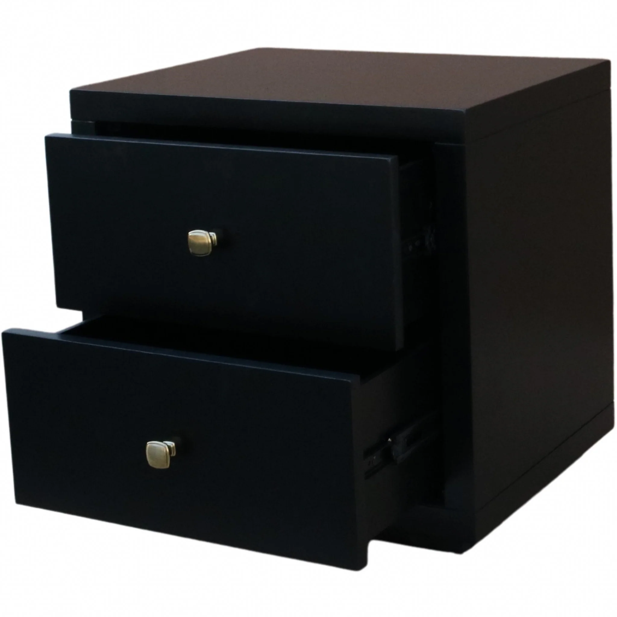Moma Black Wood Platform Twin Bed With Nightstand By Homeroots - Image 8