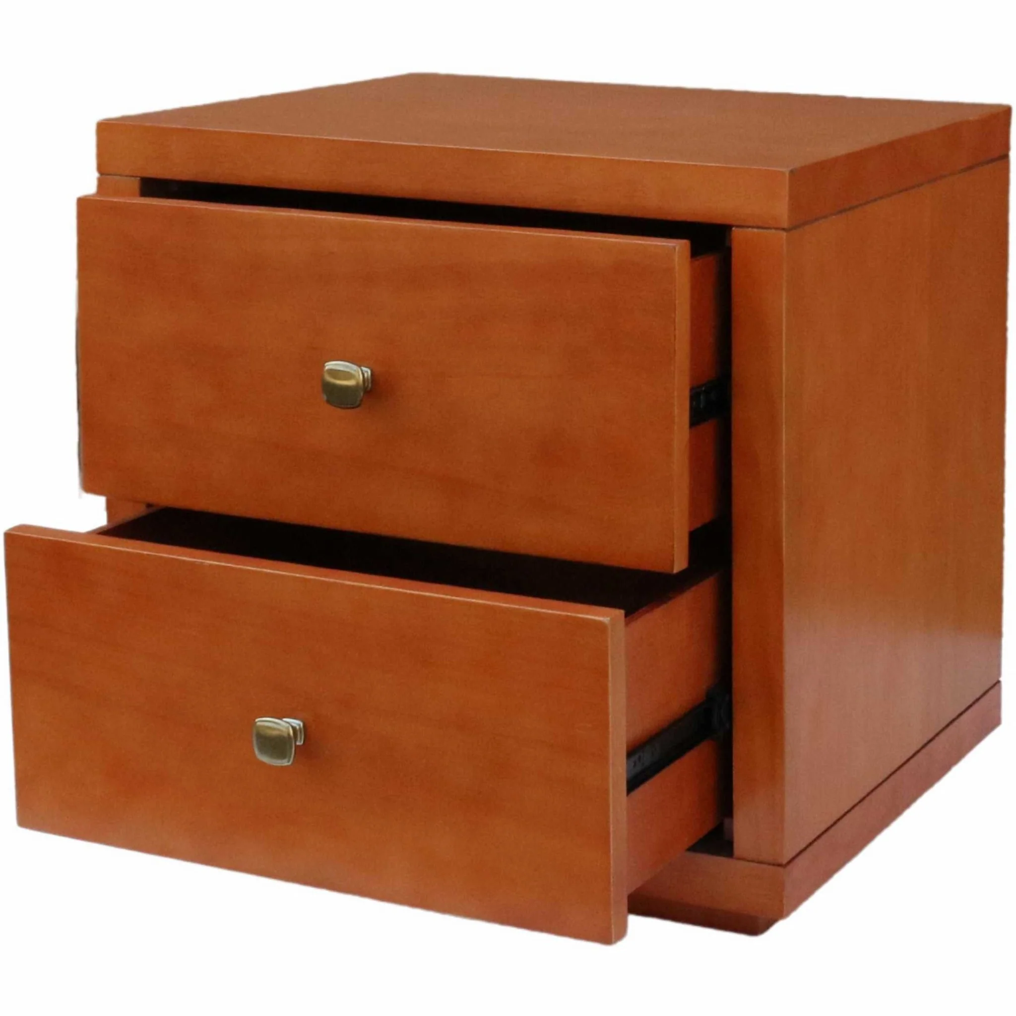 Moma Cherry Wood Platform Full Bed With Nightstand By Homeroots - Image 8