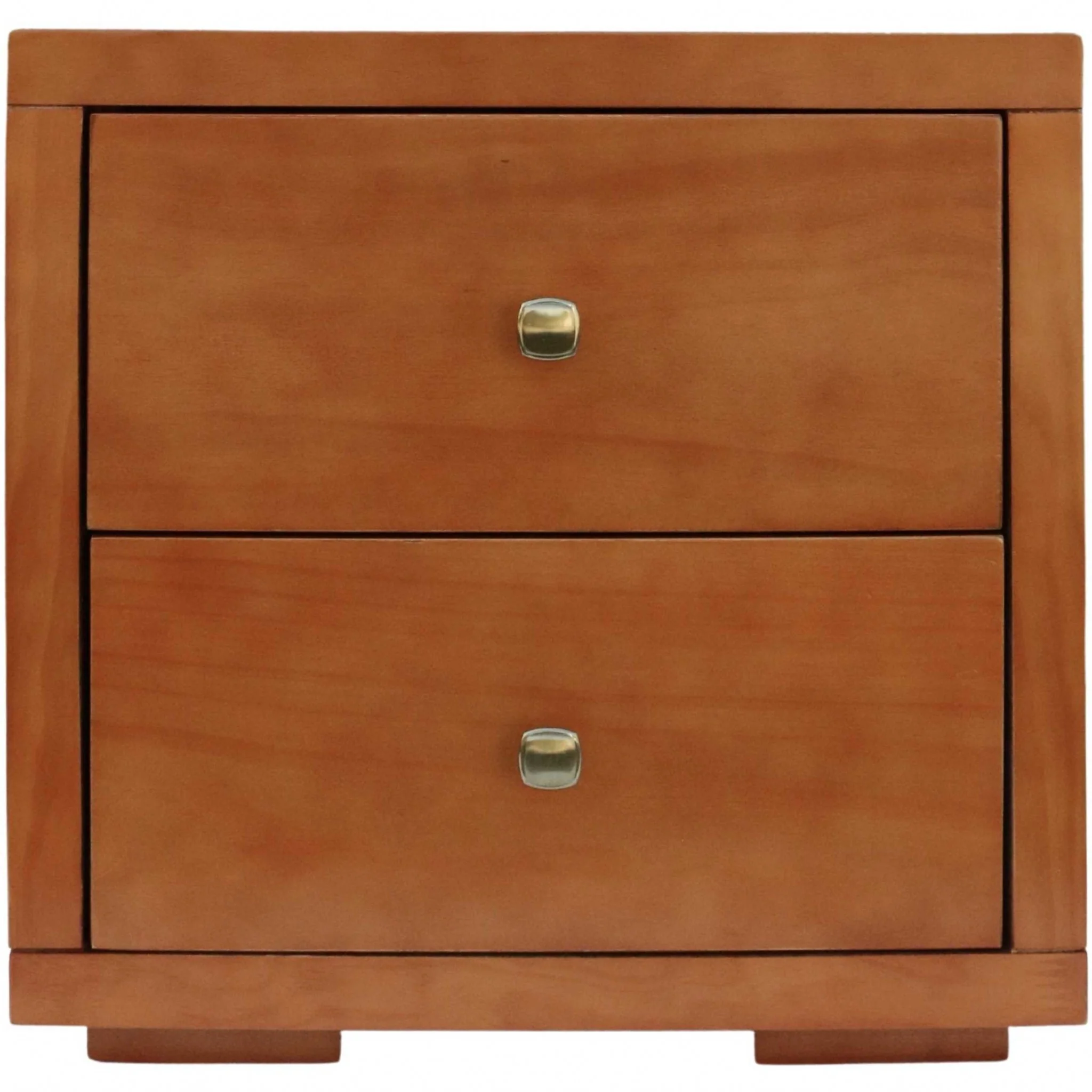 Moma Cherry Wood Platform King Bed With Two Nightstands By Homeroots - Image 6