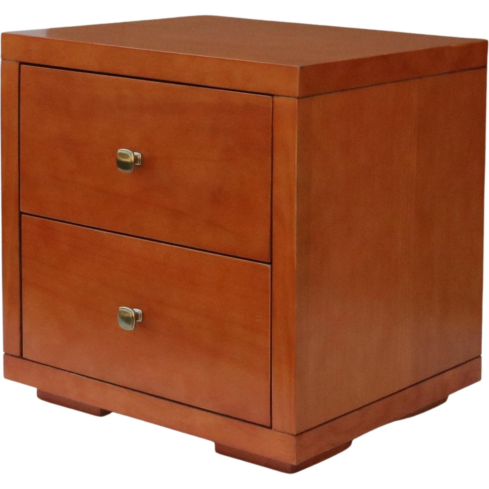 Moma Cherry Wood Platform King Bed With Two Nightstands By Homeroots - Image 7