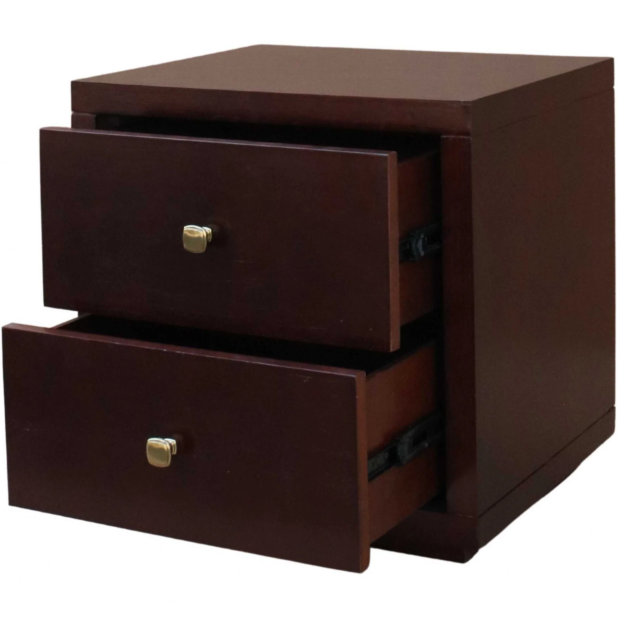 Moma Espresso Wood Platform Queen Bed With Two Nightstands By Homeroots - Image 7