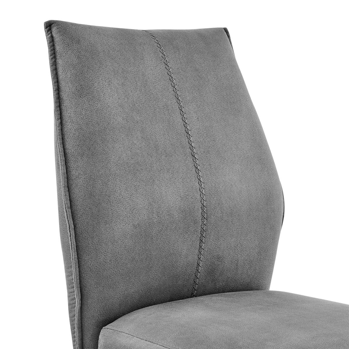 Monarch Swivel Dining Room Accent Chair in Charcoal Fabric and Black Finish - Set of 2 By Armen Living - Image 5