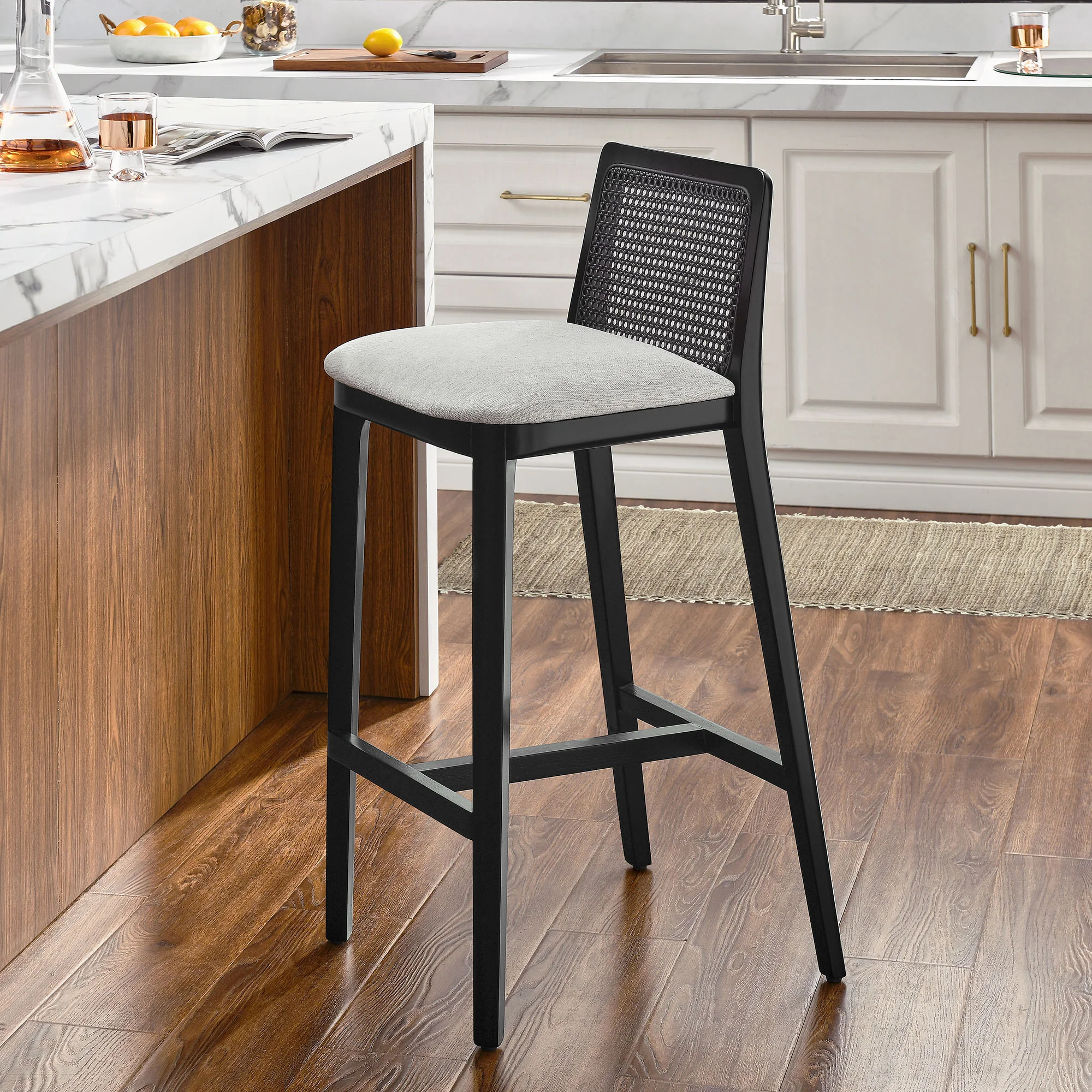 Monarch Wood and Rattan Bar Stool by Modway - Image 16