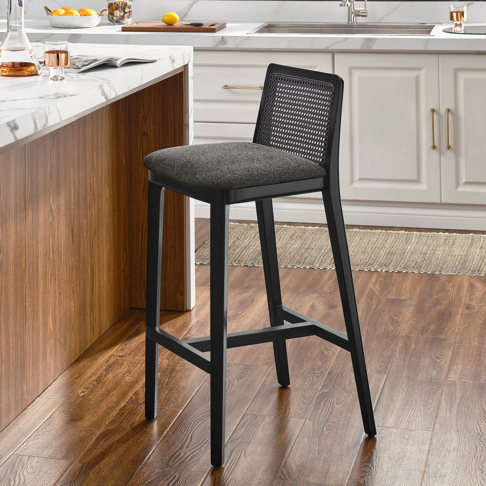 Monarch Wood and Rattan Bar Stool by Modway - Image 25
