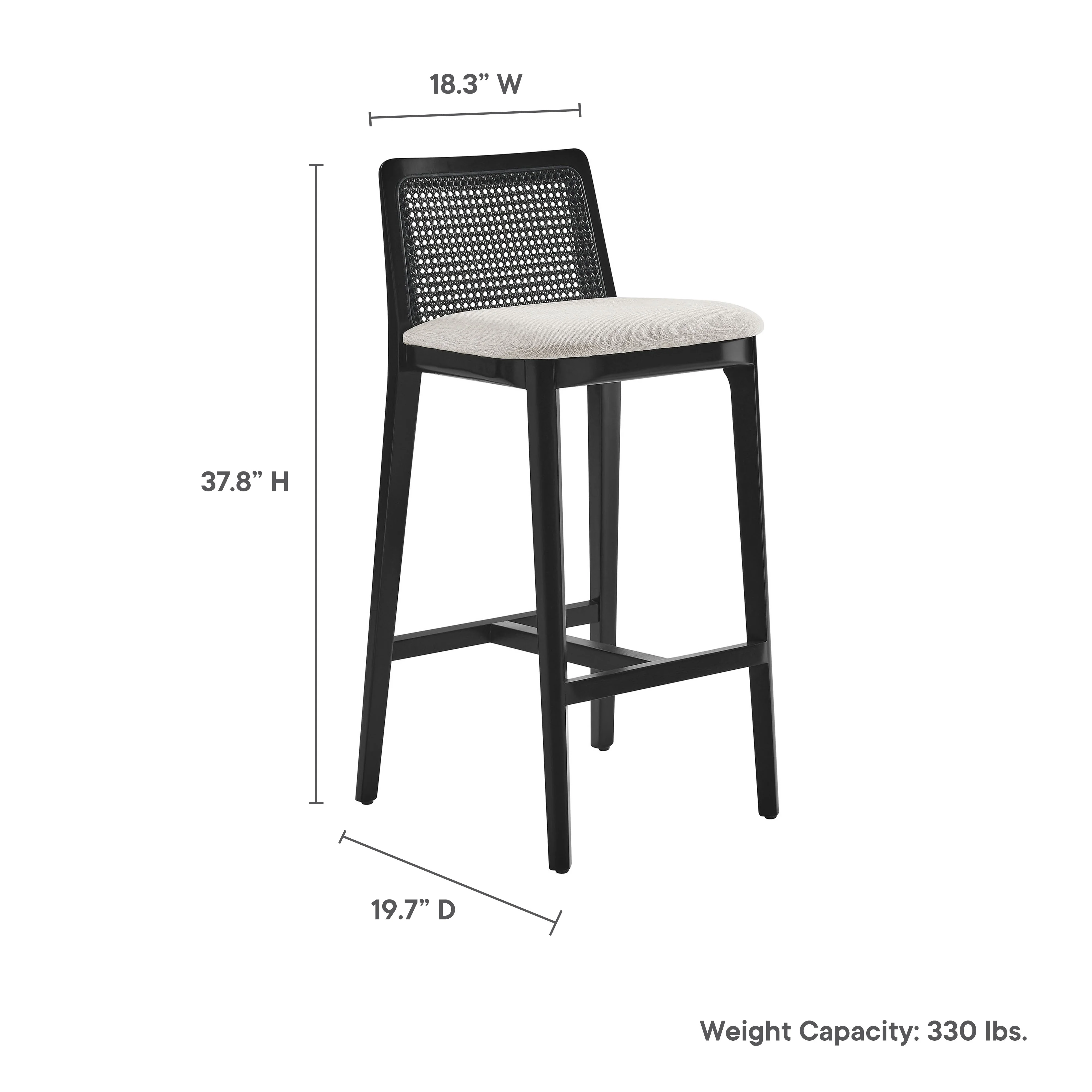 Monarch Wood and Rattan Bar Stool by Modway - Image 27