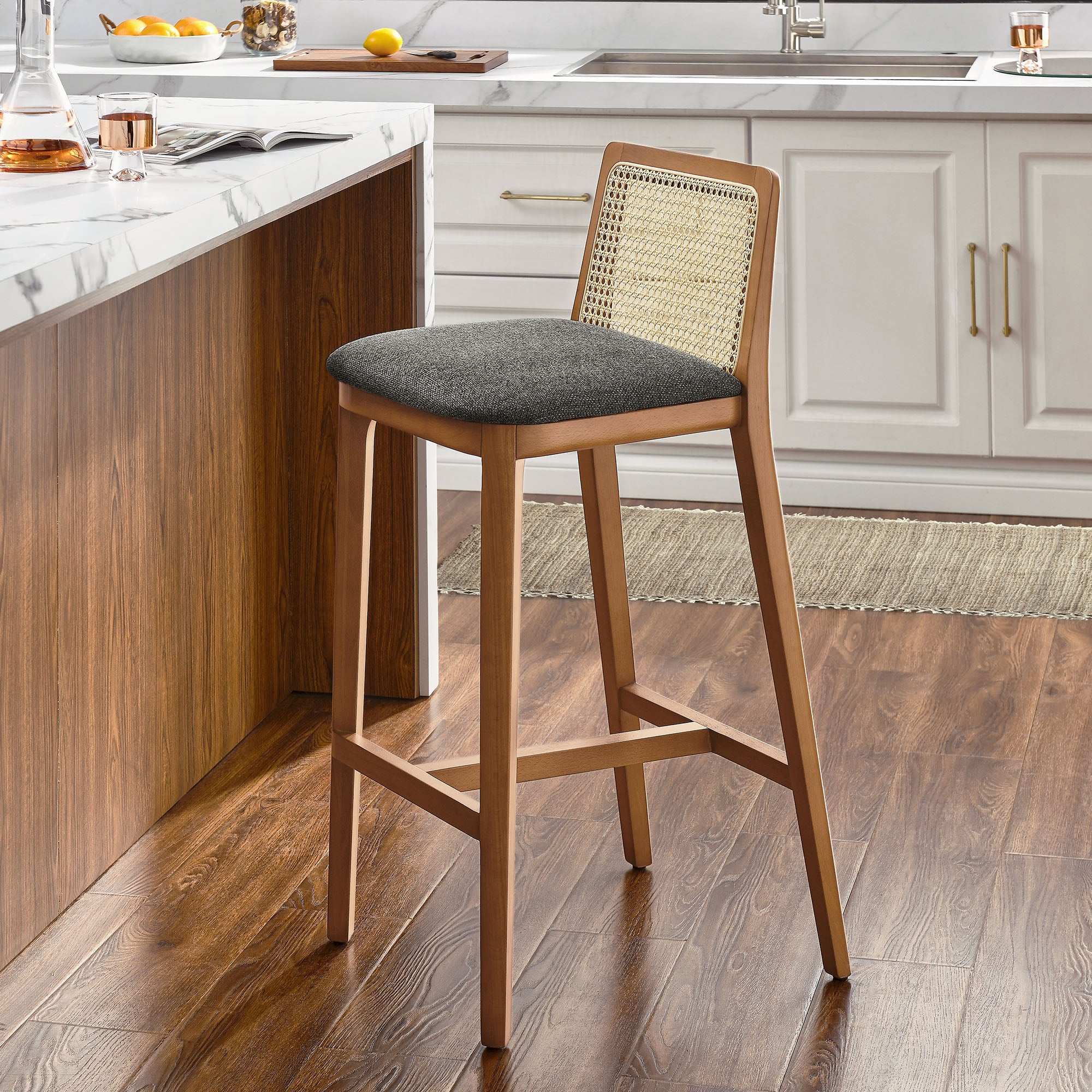 Monarch Wood and Rattan Bar Stool by Modway - Image 34