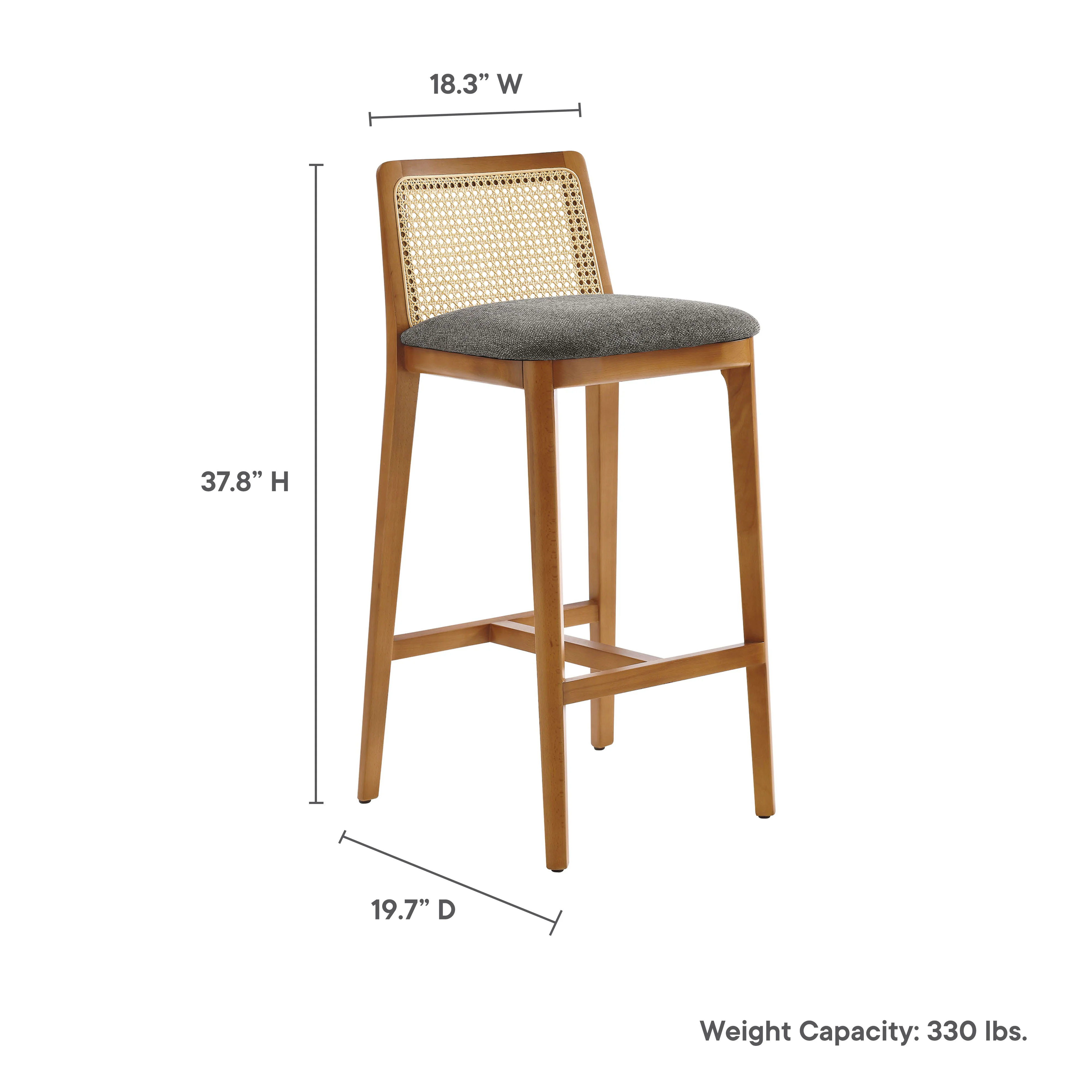 Monarch Wood and Rattan Bar Stool by Modway - Image 36