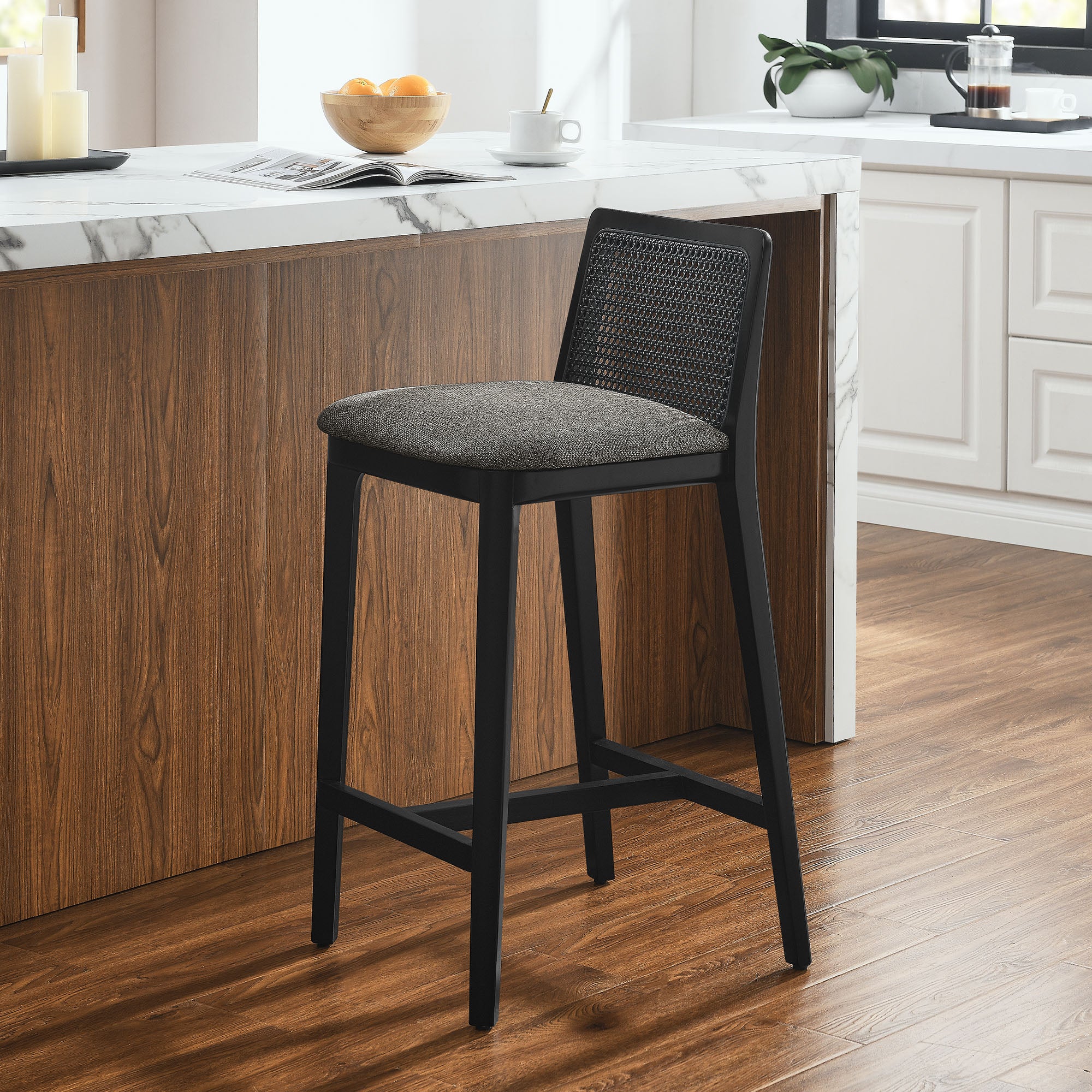 Monarch Wood and Rattan Counter Stool by Modway - Image 16