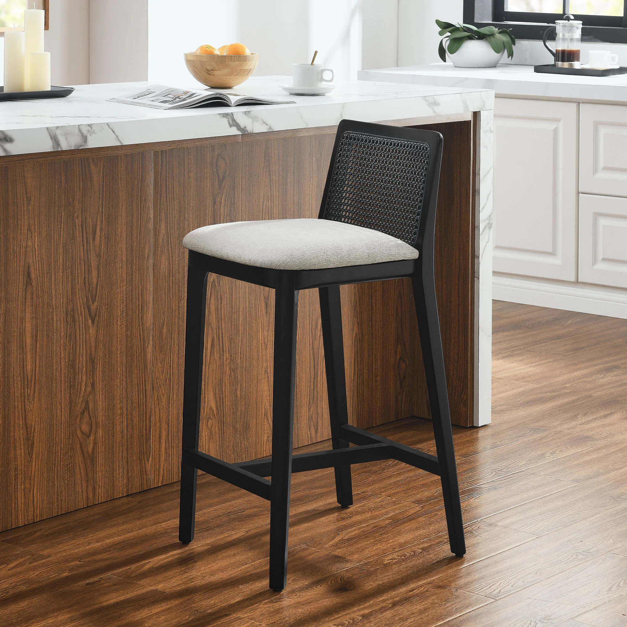 Monarch Wood and Rattan Counter Stool by Modway - Image 25