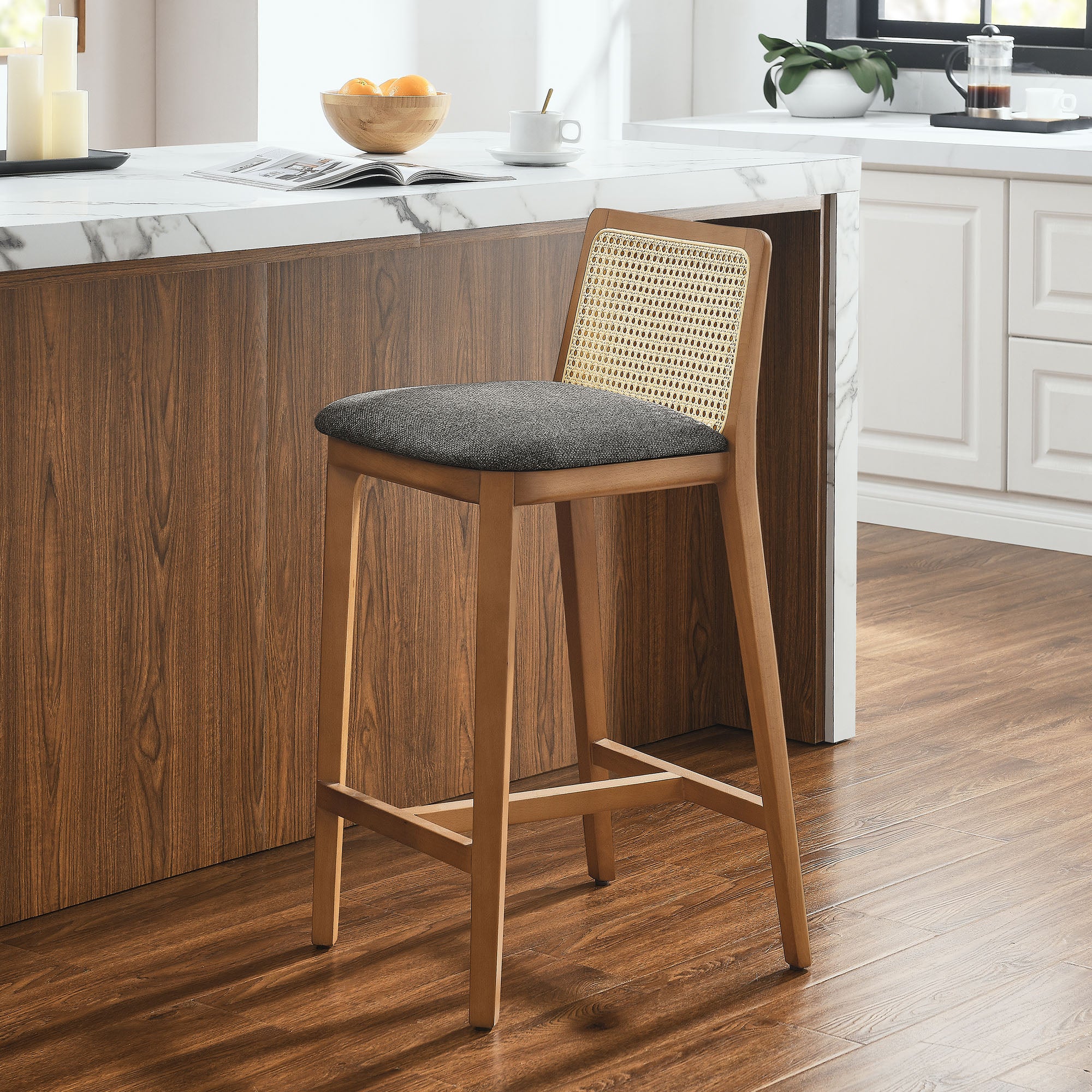Monarch Wood and Rattan Counter Stool by Modway - Image 34