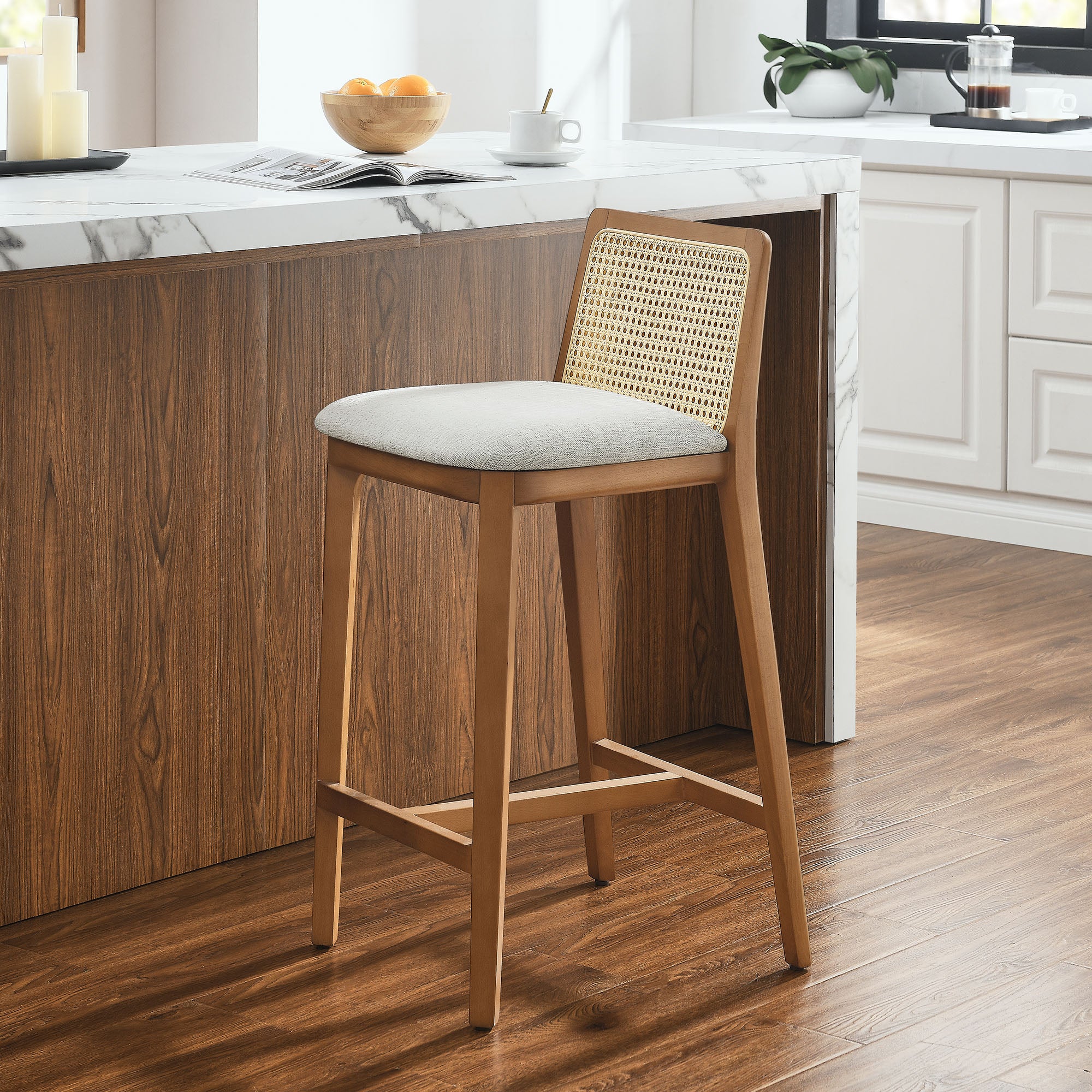 Monarch Wood and Rattan Counter Stool by Modway - Image 43