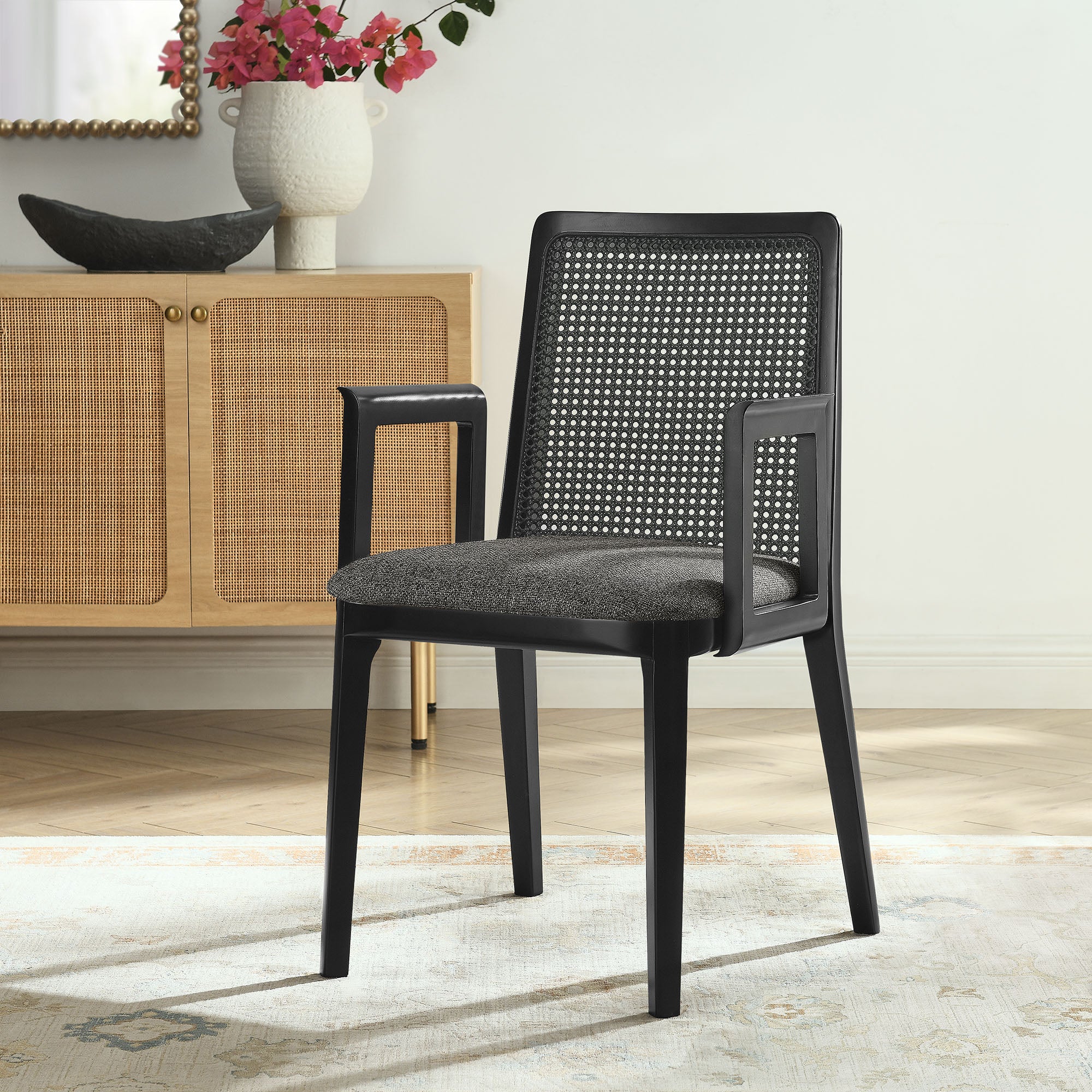 Monarch Wood and Rattan Dining Armchair by Modway - Image 16