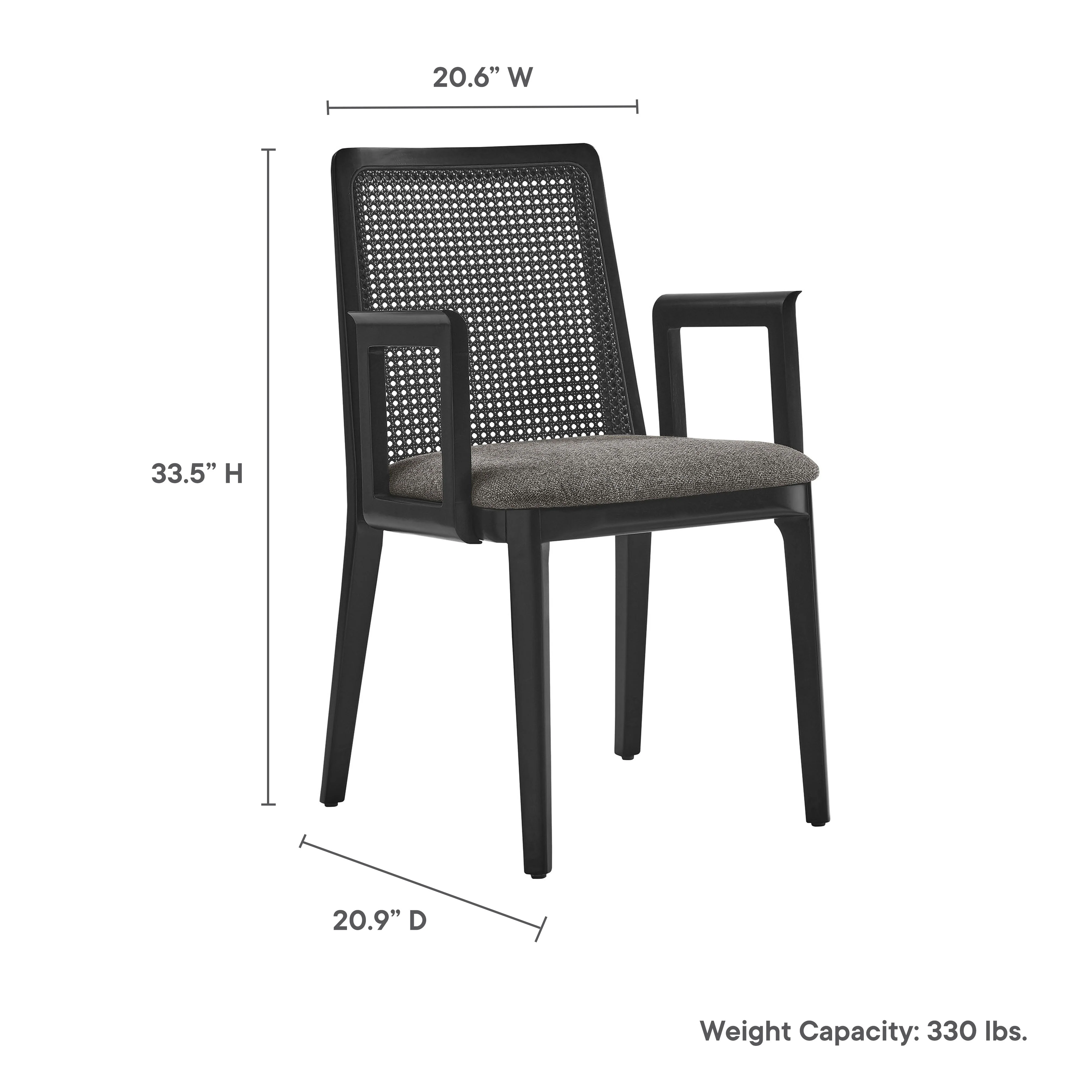 Monarch Wood and Rattan Dining Armchair by Modway - Image 18