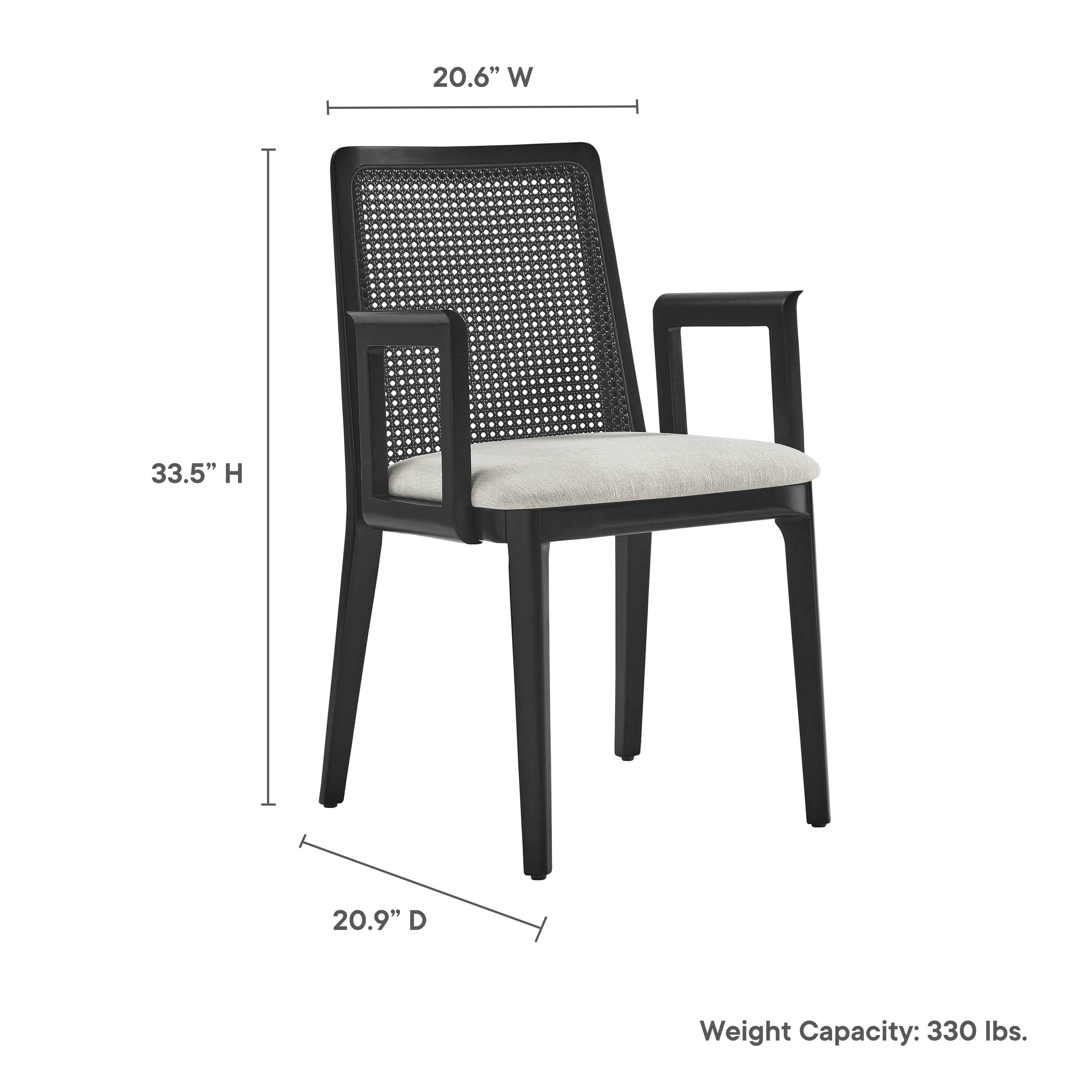 Monarch Wood and Rattan Dining Armchair by Modway - Image 27