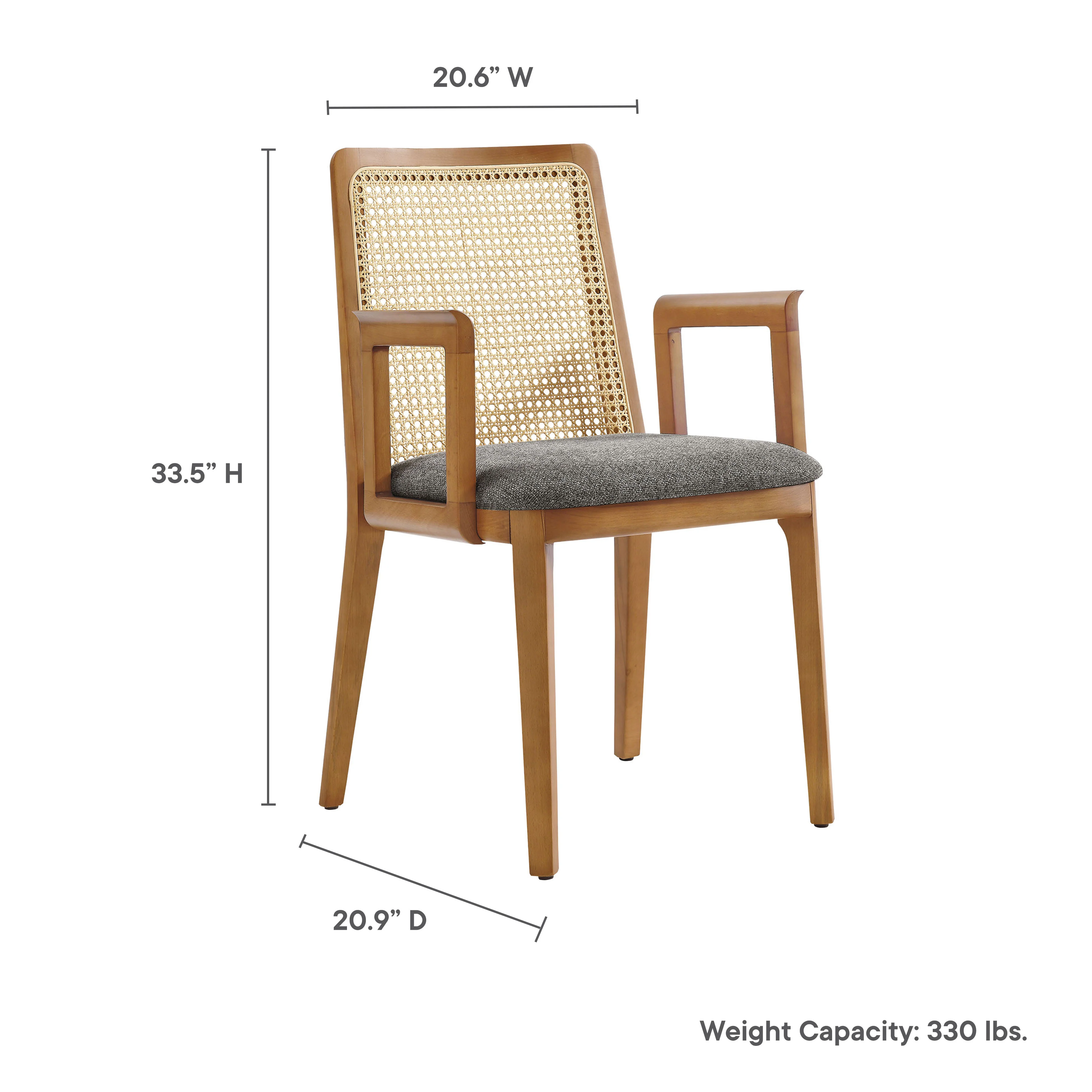 Monarch Wood and Rattan Dining Armchair by Modway - Image 36