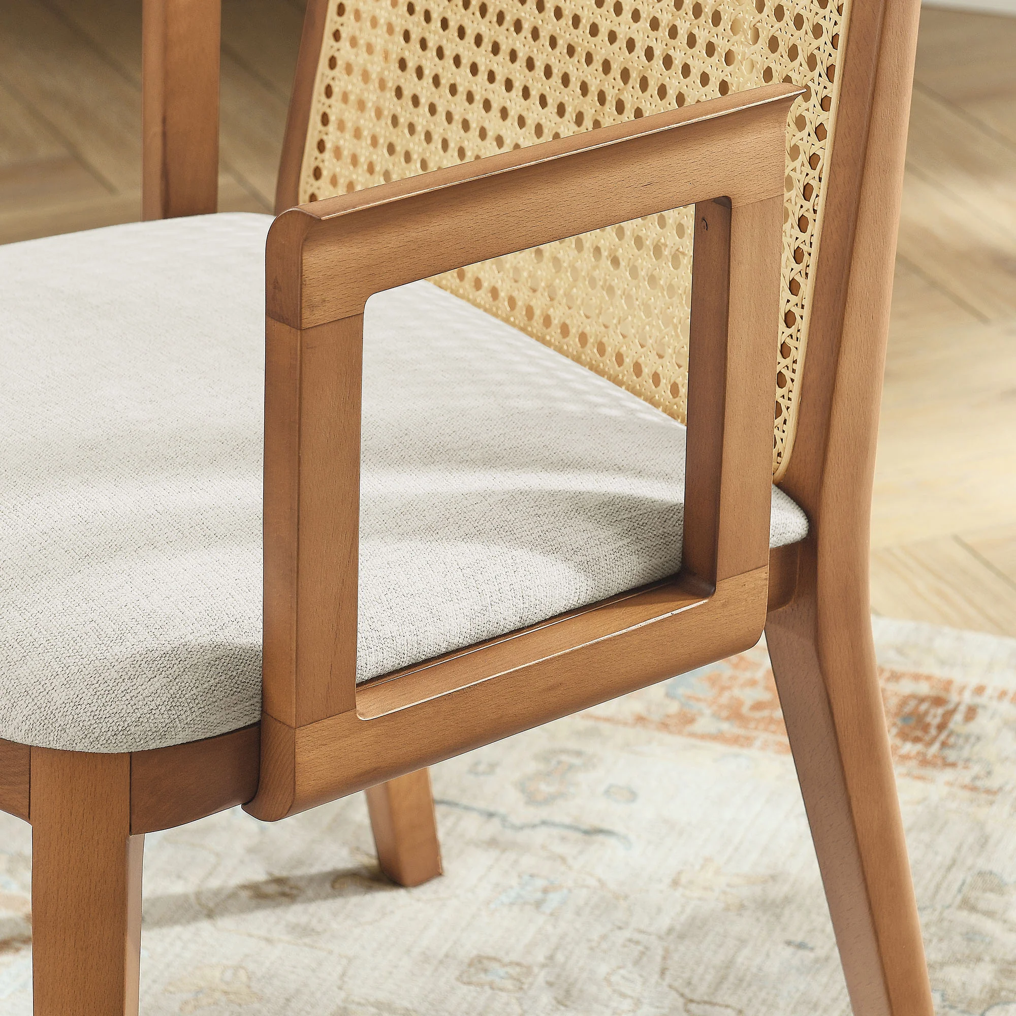 Monarch Wood and Rattan Dining Armchair by Modway - Image 42