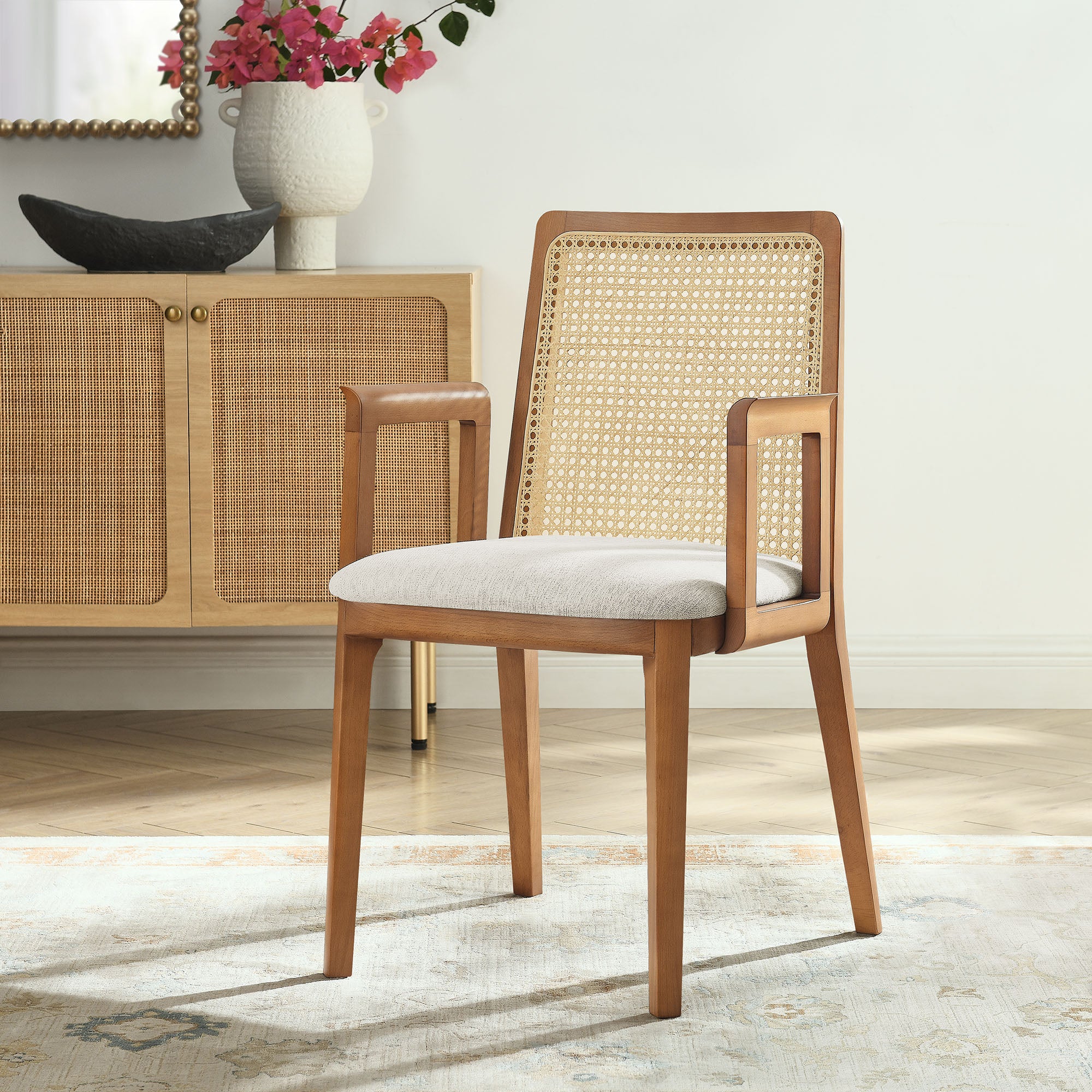 Monarch Wood and Rattan Dining Armchair by Modway - Image 43