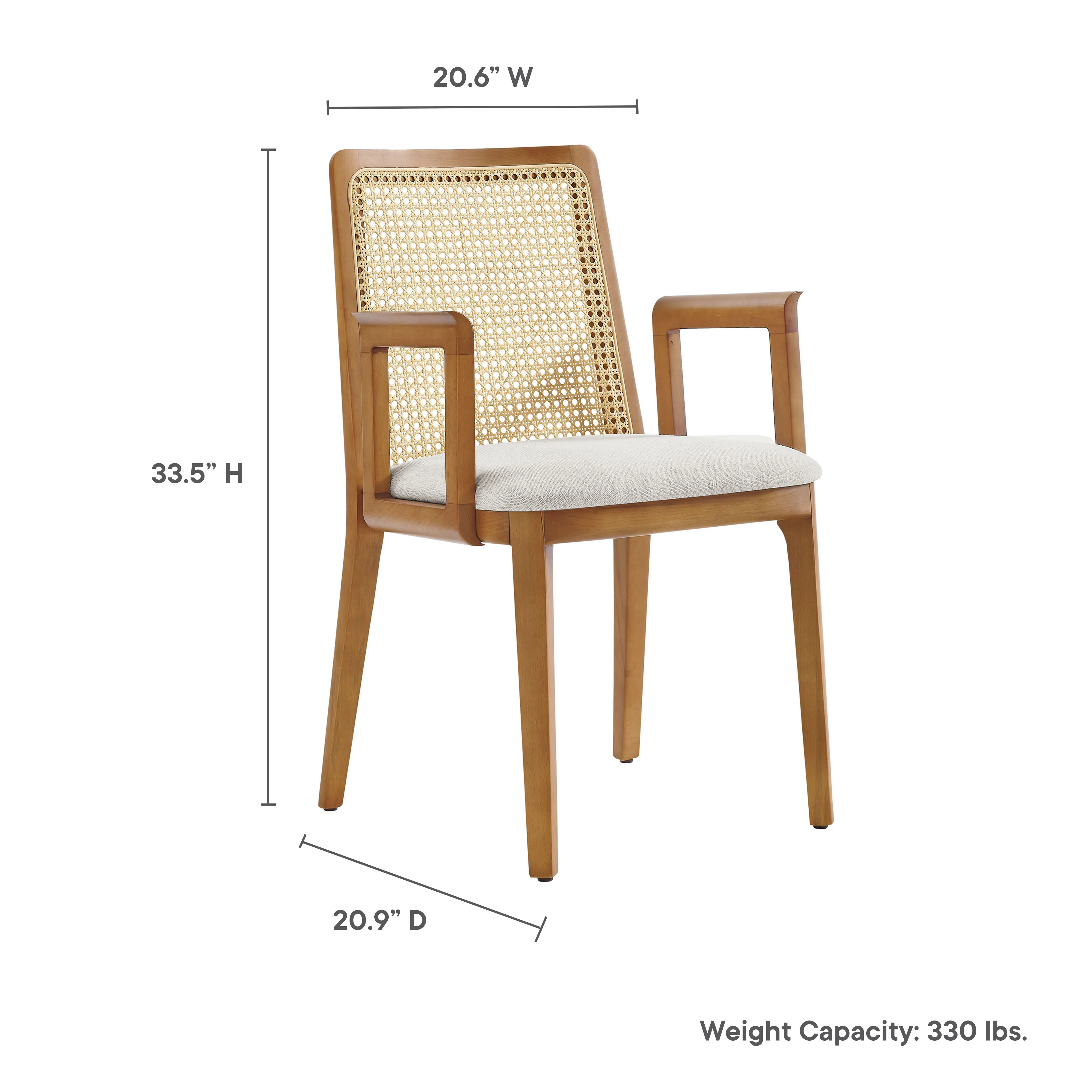 Monarch Wood and Rattan Dining Armchair by Modway - Image 45