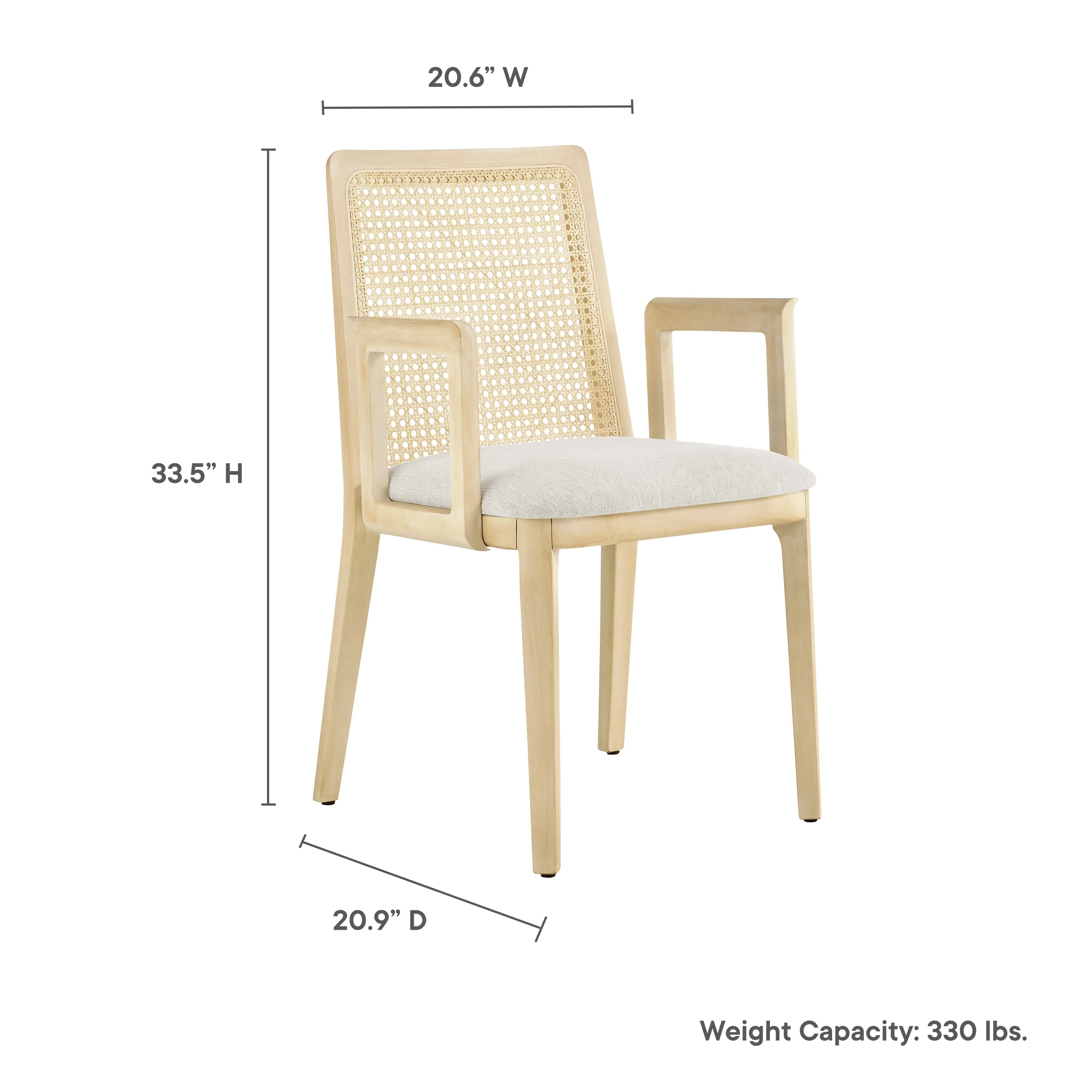 Monarch Wood and Rattan Dining Armchair by Modway - Image 9