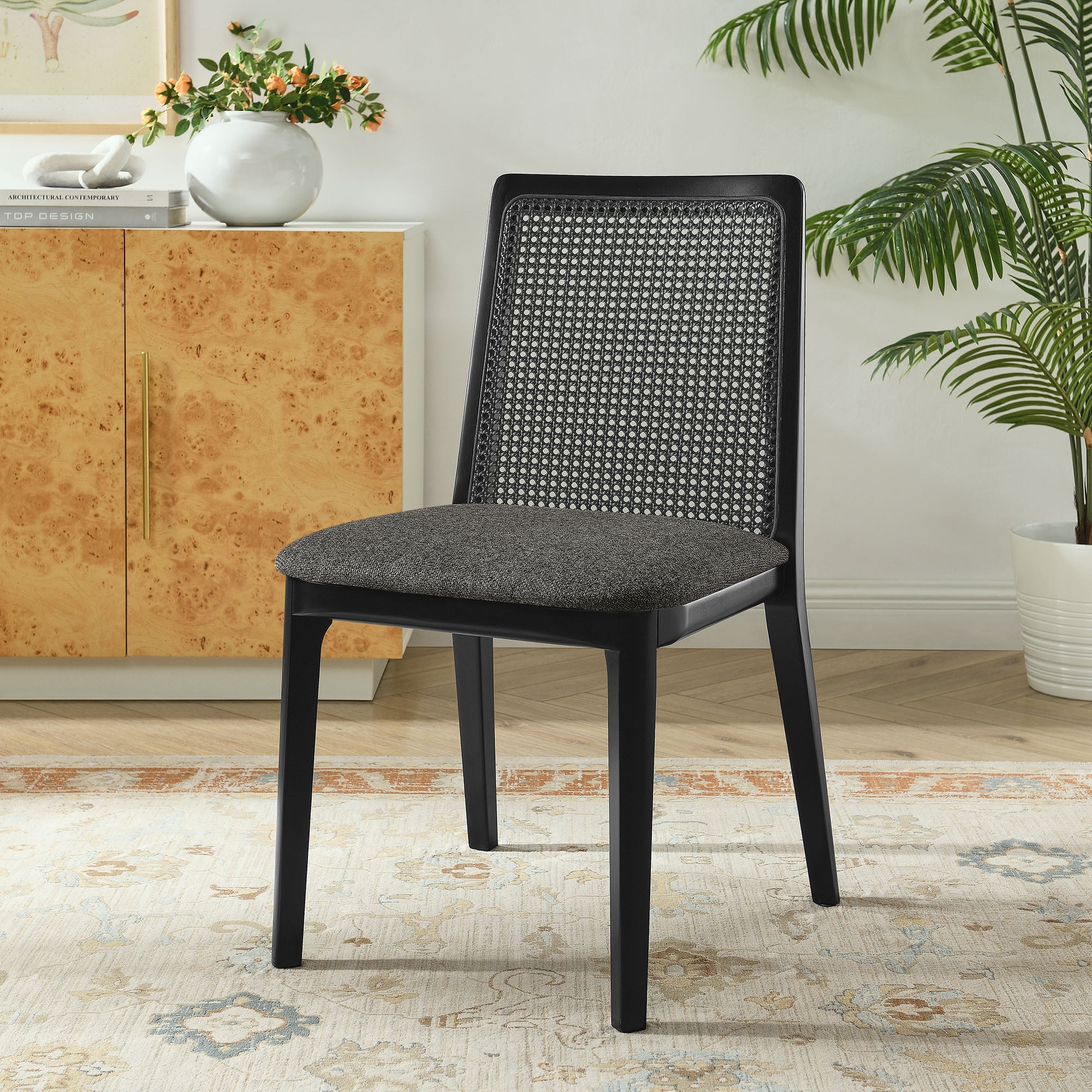 Monarch Wood and Rattan Dining Side Chair by Modway - Image 16