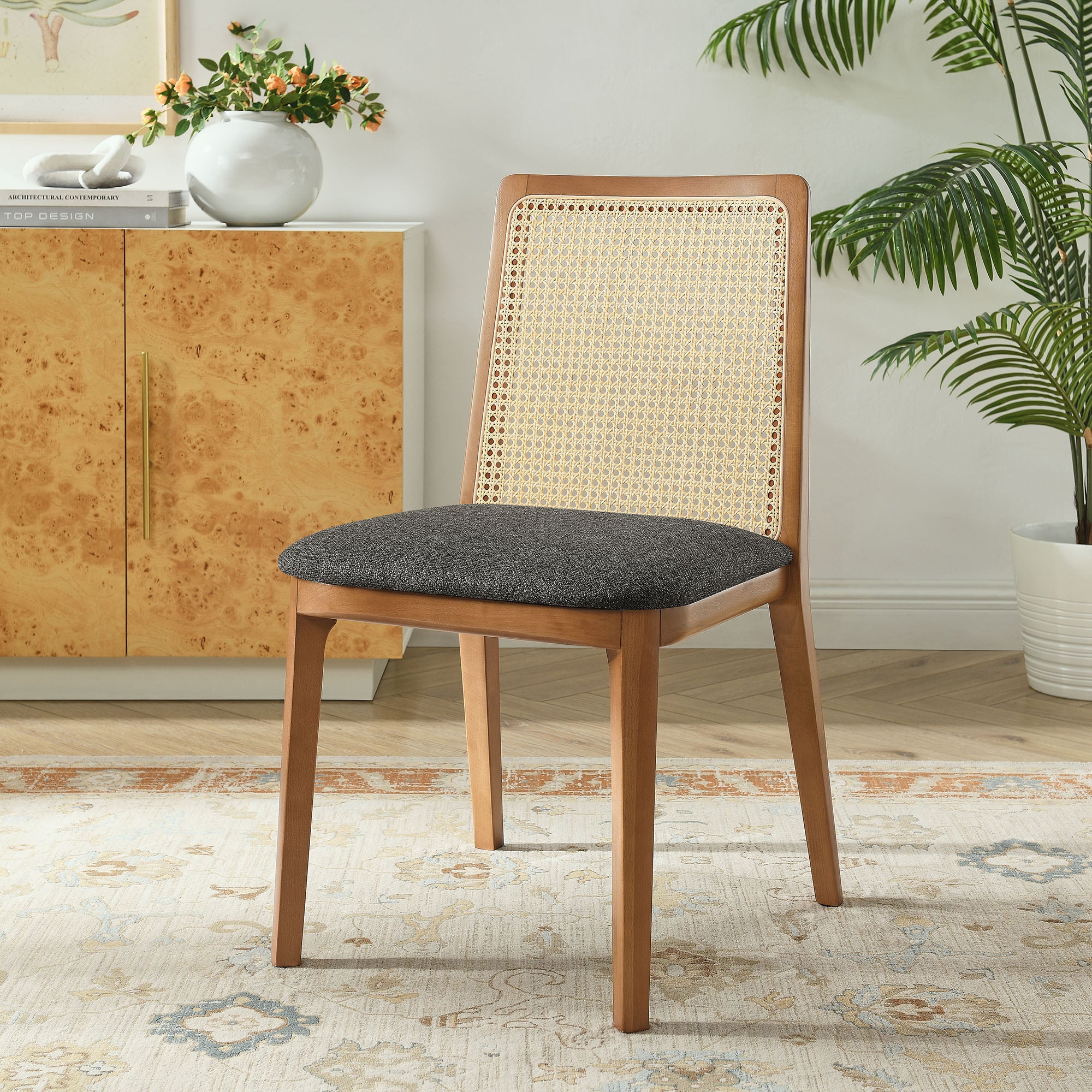 Monarch Wood and Rattan Dining Side Chair by Modway - Image 34