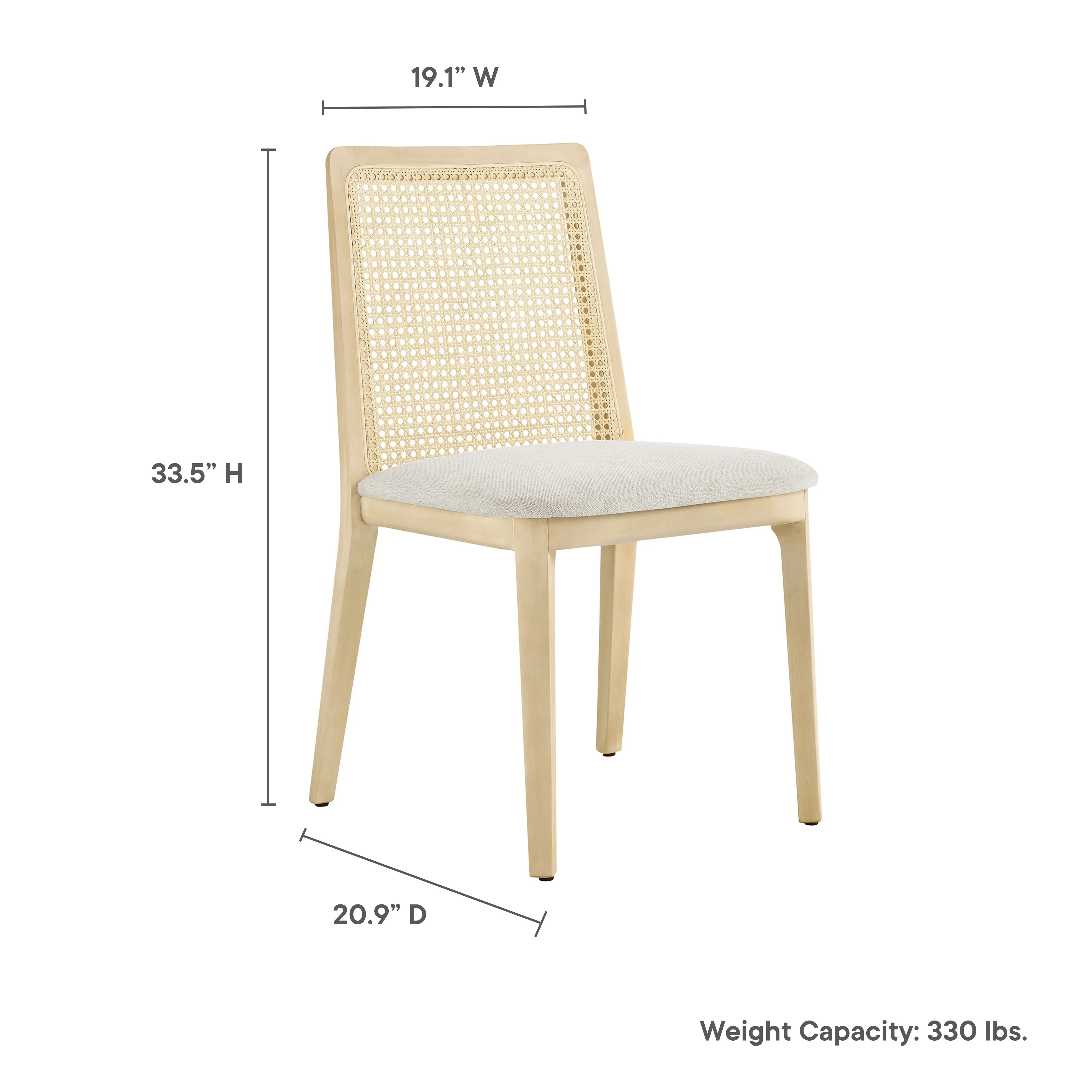 Monarch Wood and Rattan Dining Side Chair by Modway - Image 9