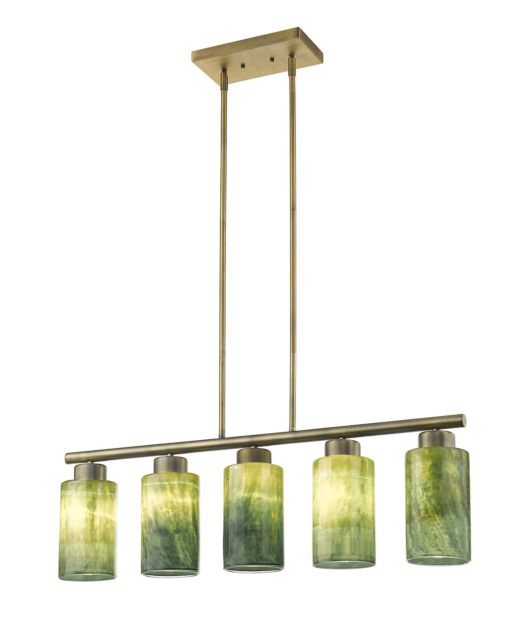 Monet 5-Light Brass Pendant By Homeroots - Image 2