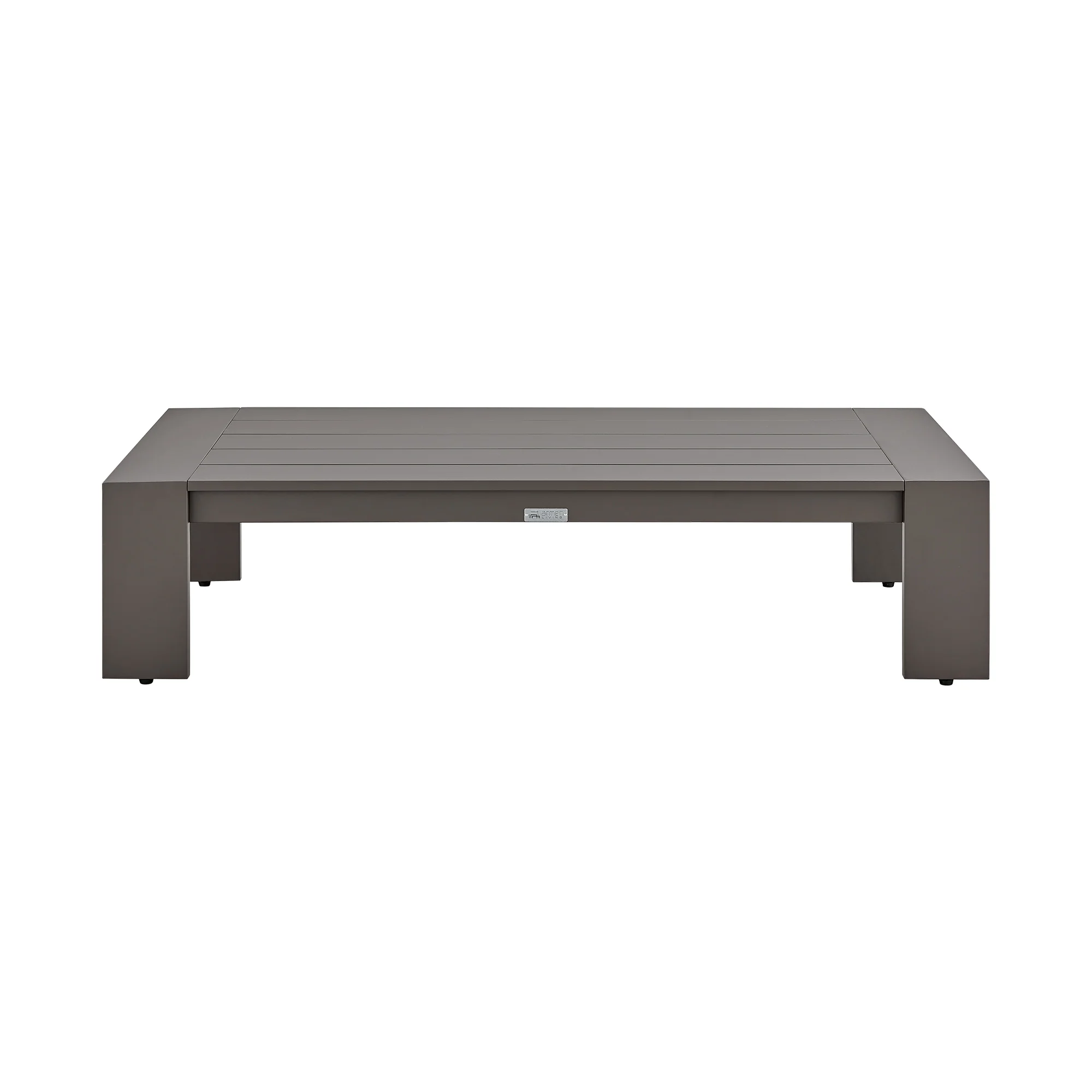 Mongo 4 Piece Outdoor Patio Furniture Set in Dark Brown Aluminum with Cushions By Armen Living - Image 10
