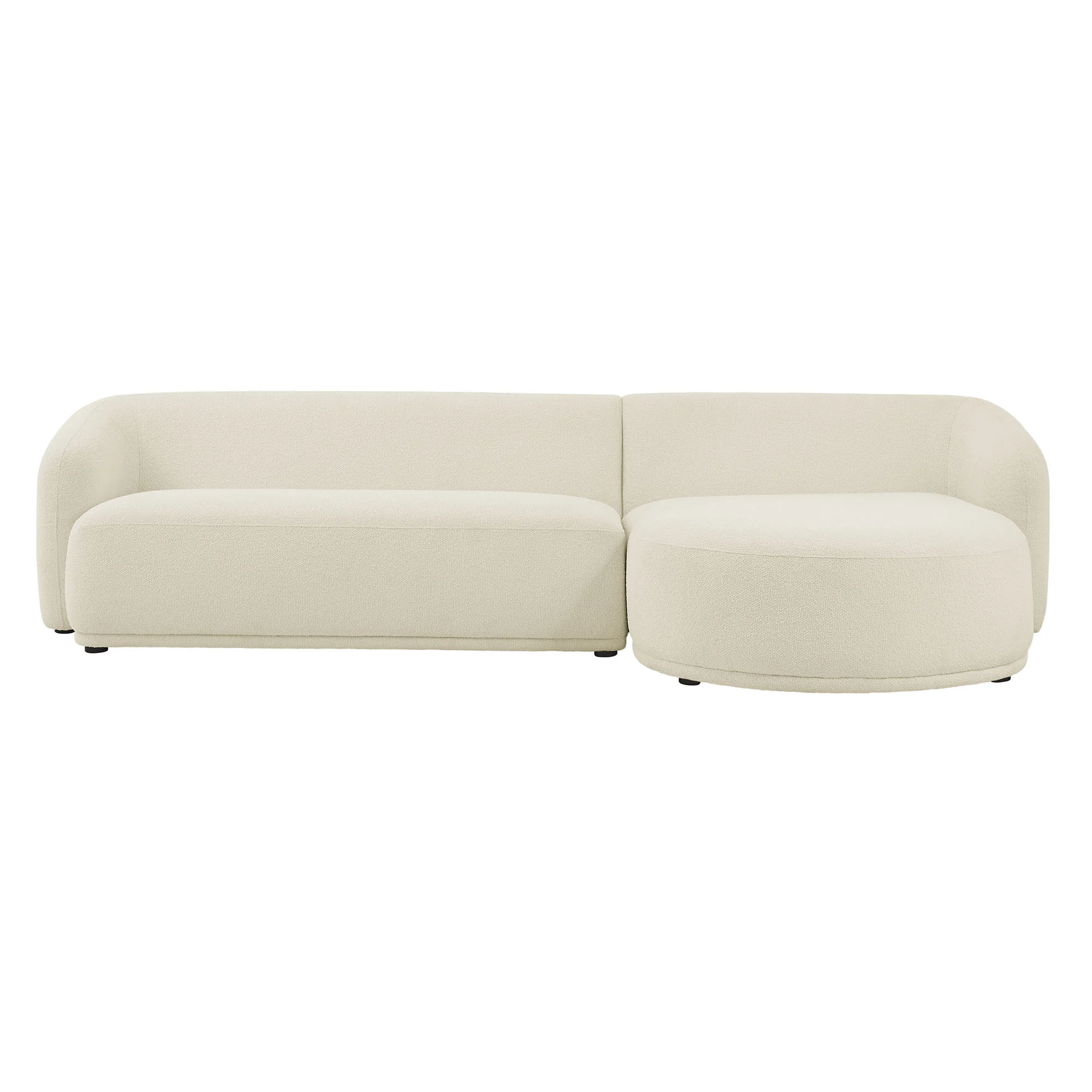 Monica 2 Piece Left Facing Boucle Fabric Modular Sofa with Chaise by Modway - Image 18